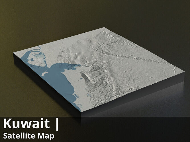 Kuwait Satellite Day 8k High resolution Maps and masks Texture