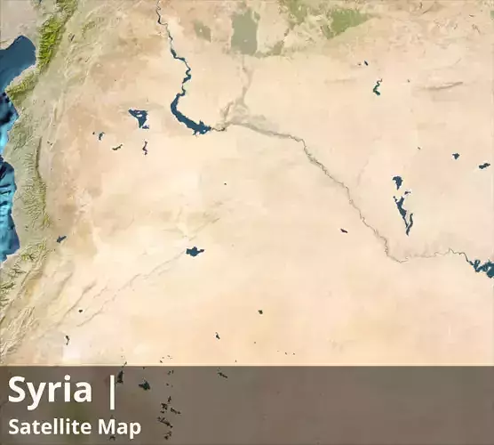 Syria Satellite Day 8k High resolution Maps and masks Texture