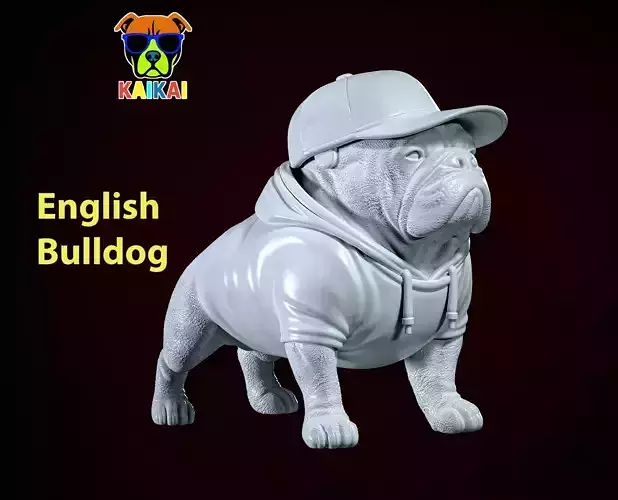 Bulldog model - america bully dog urban vibes decor