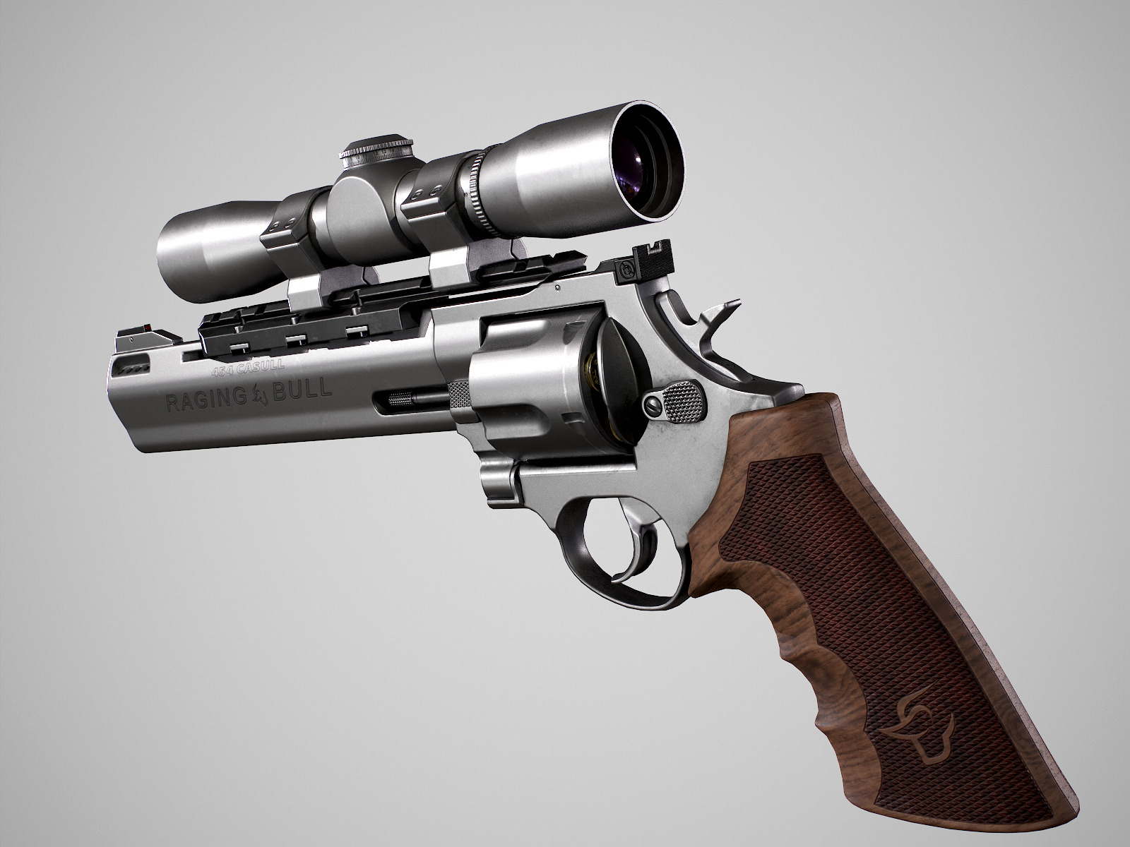 Taurus Raging Bull Low-poly 3D model_2