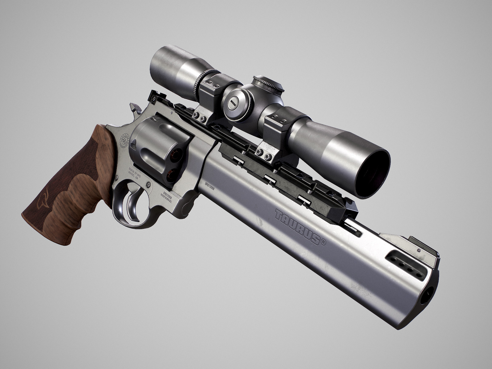 Taurus Raging Bull Low-poly 3D model_4