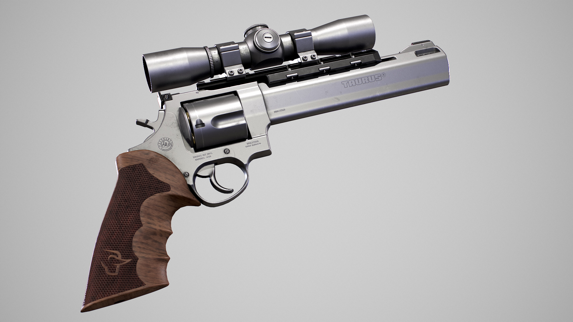 Taurus Raging Bull Low-poly 3D model_13