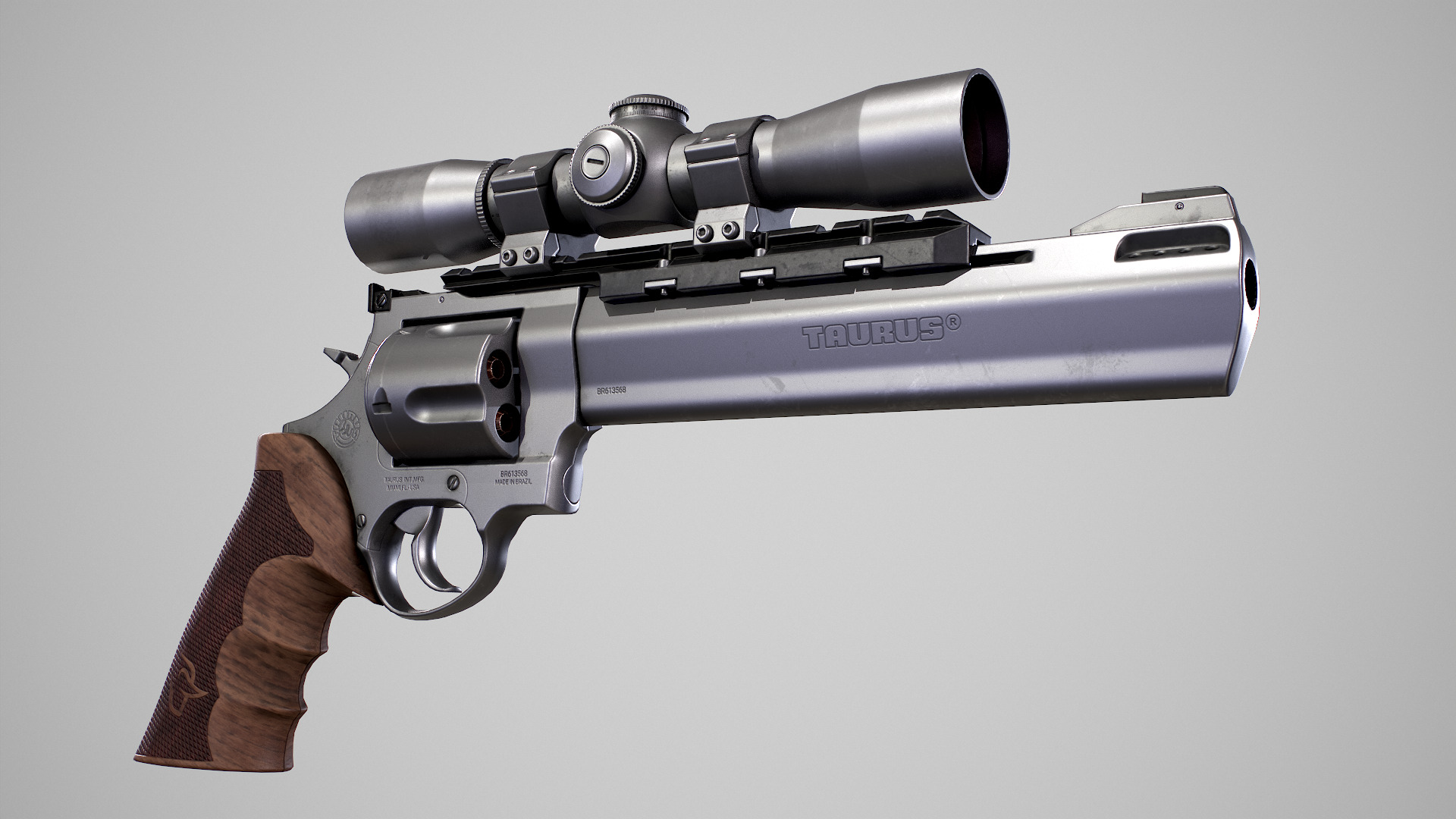 Taurus Raging Bull Low-poly 3D model_12