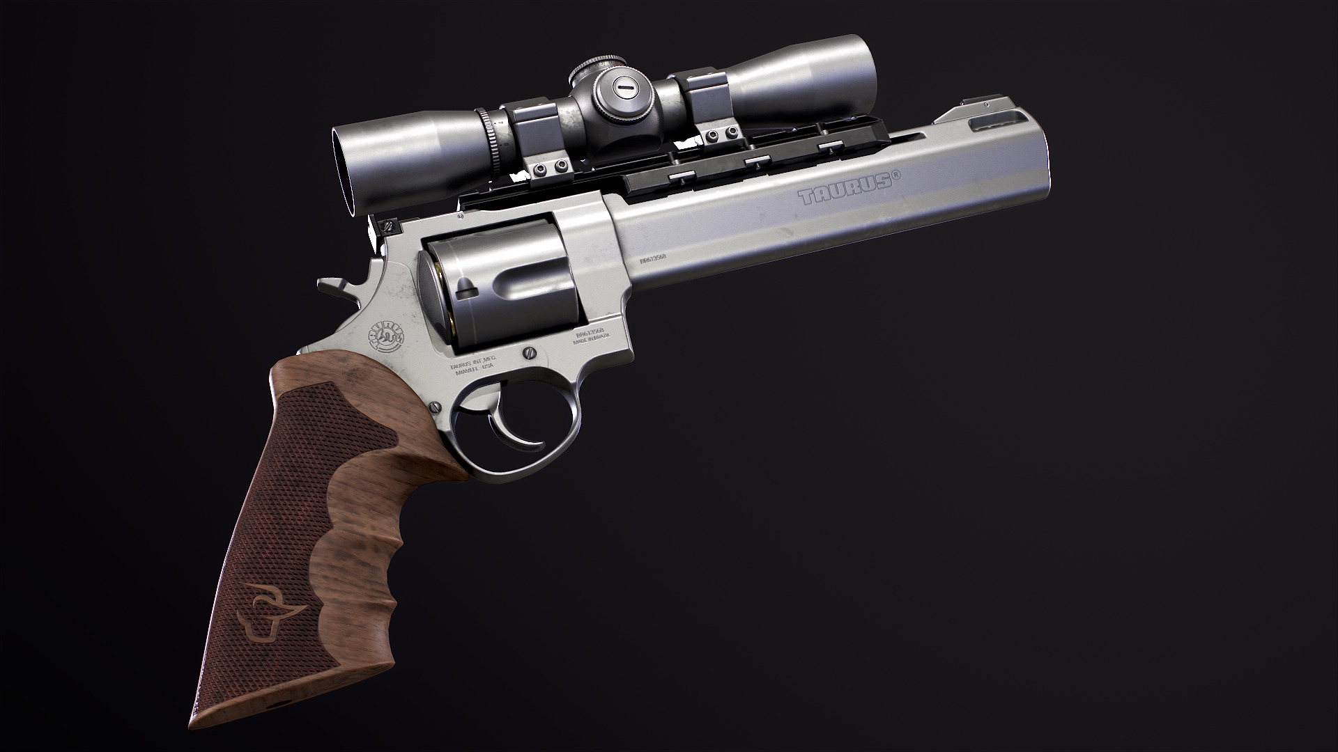 Taurus Raging Bull Low-poly 3D model_21