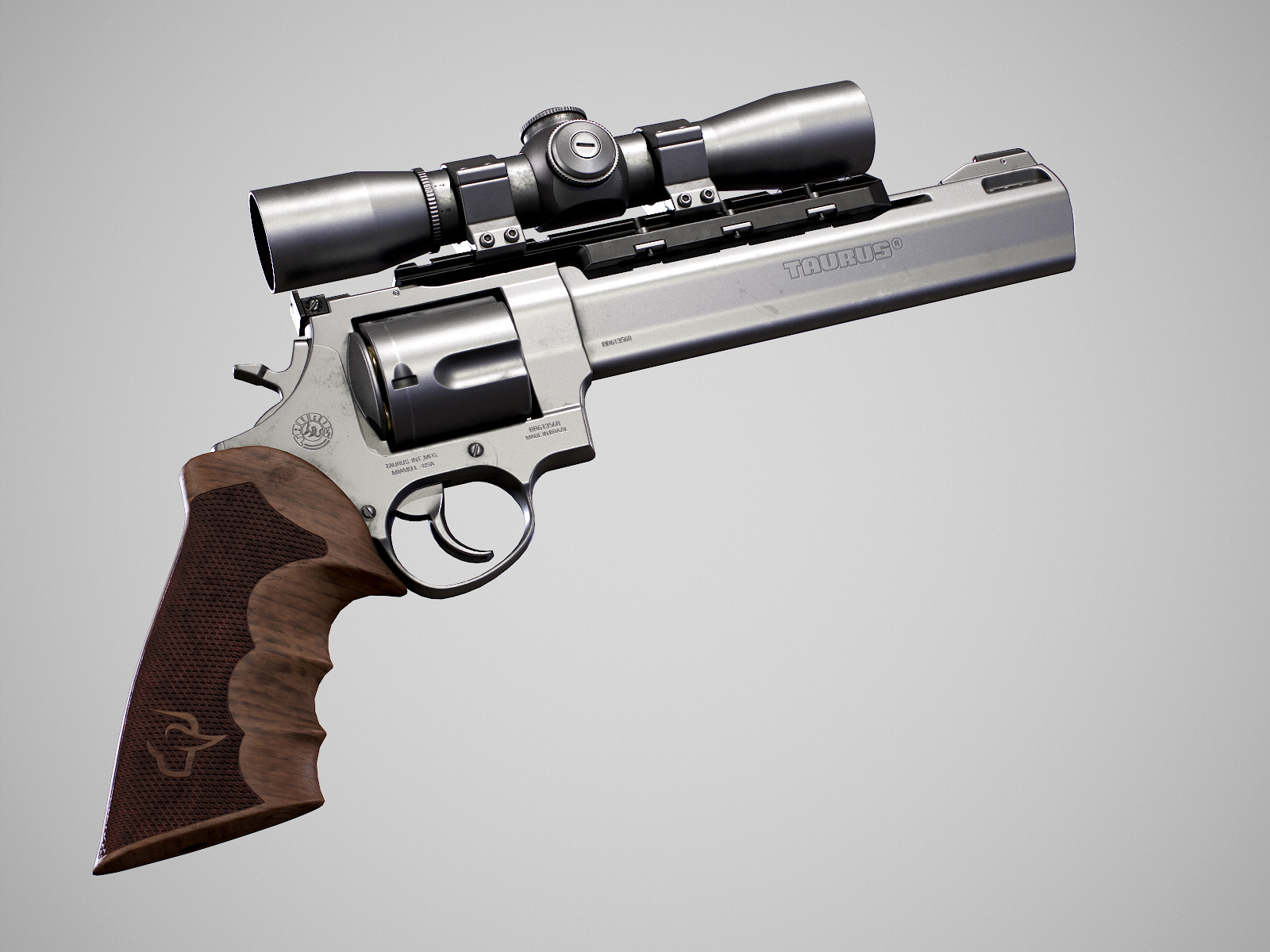 Taurus Raging Bull Low-poly 3D model_5