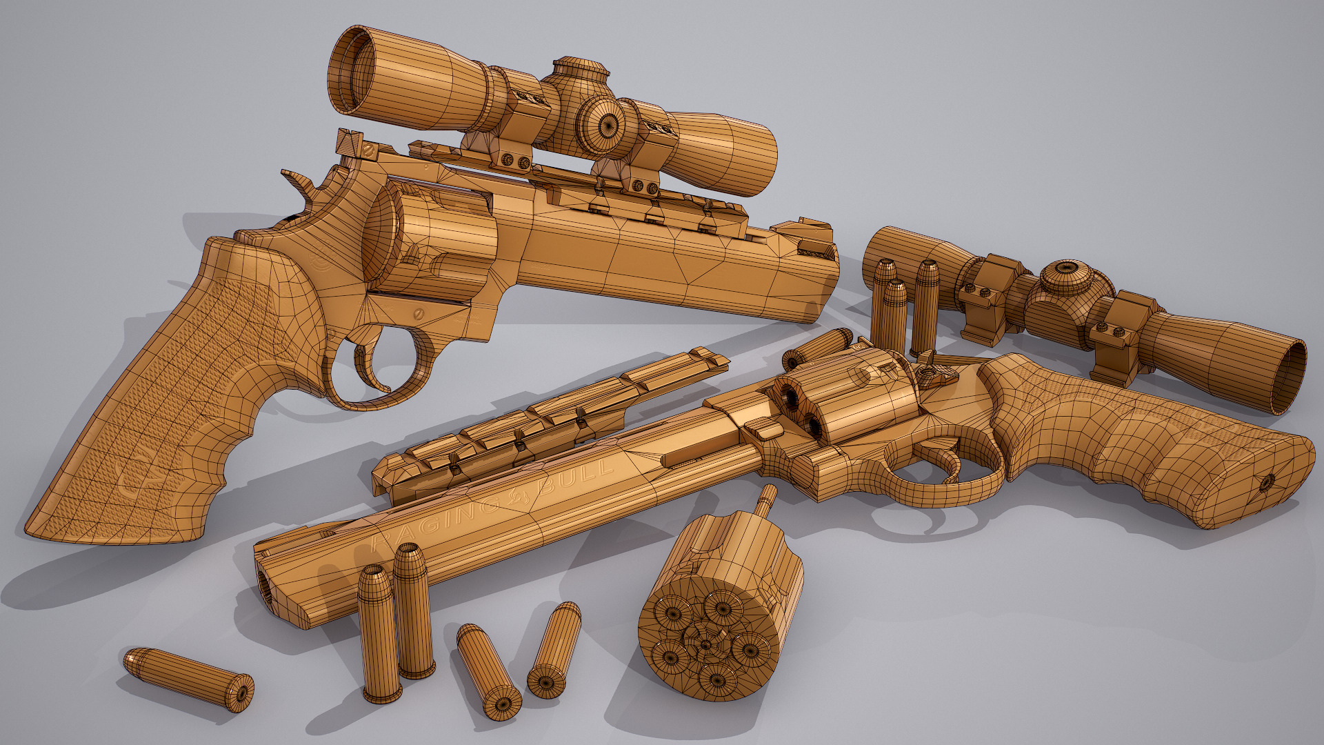 Taurus Raging Bull Low-poly 3D model_27