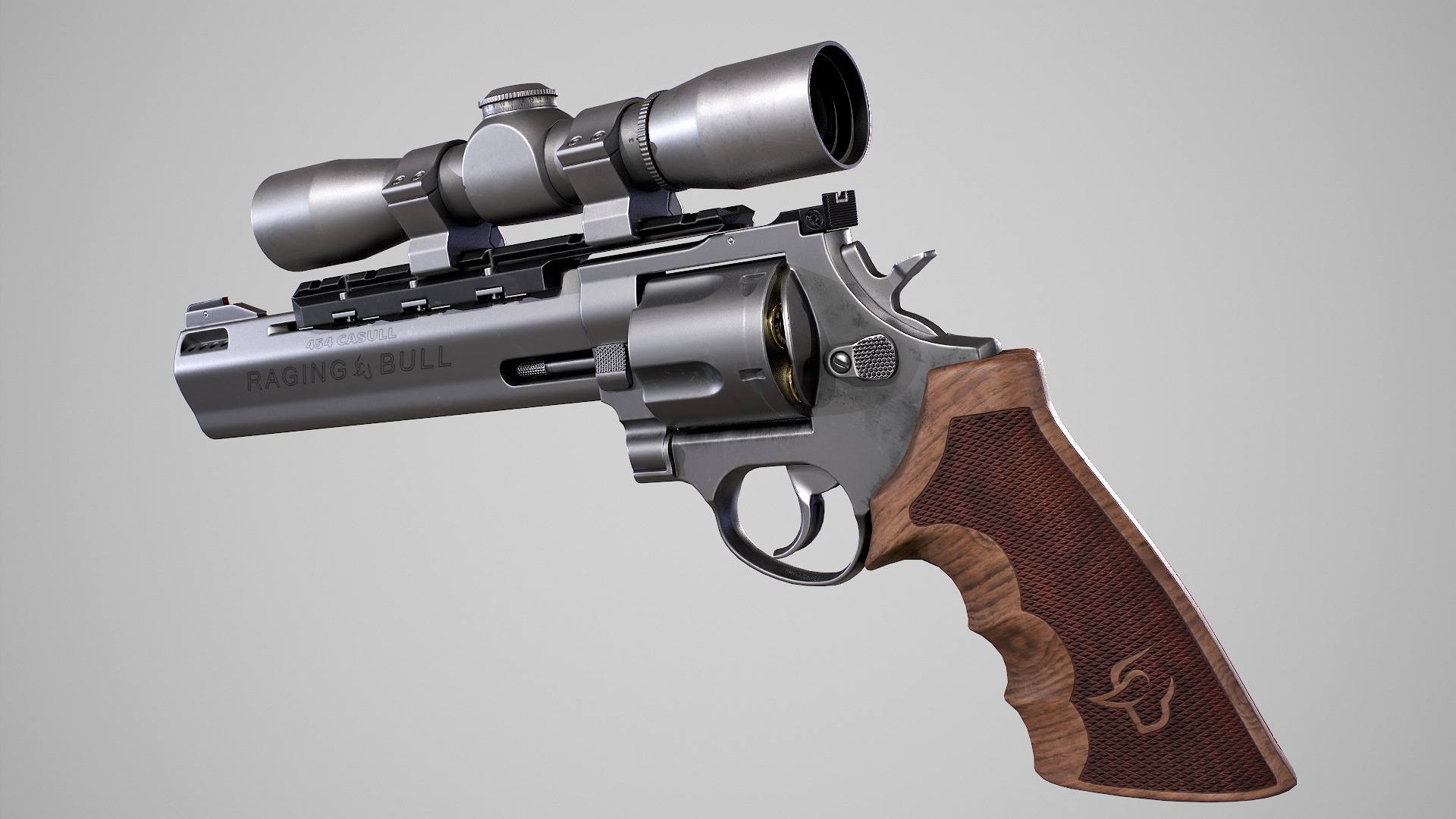 Taurus Raging Bull Low-poly 3D model_7