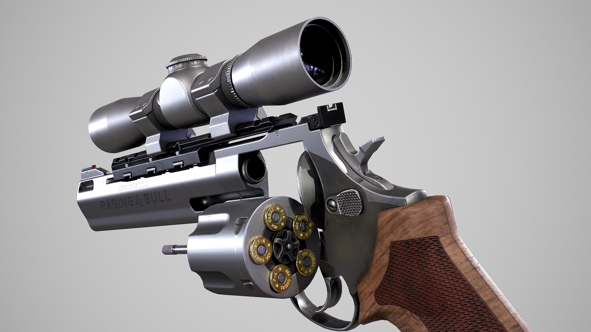 Taurus Raging Bull Low-poly 3D model_8