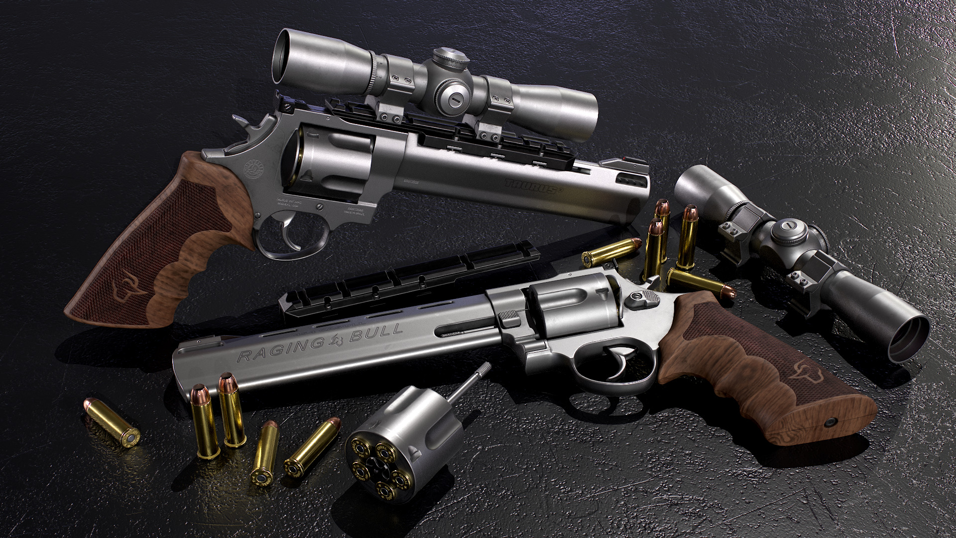 Taurus Raging Bull Low-poly 3D model_22