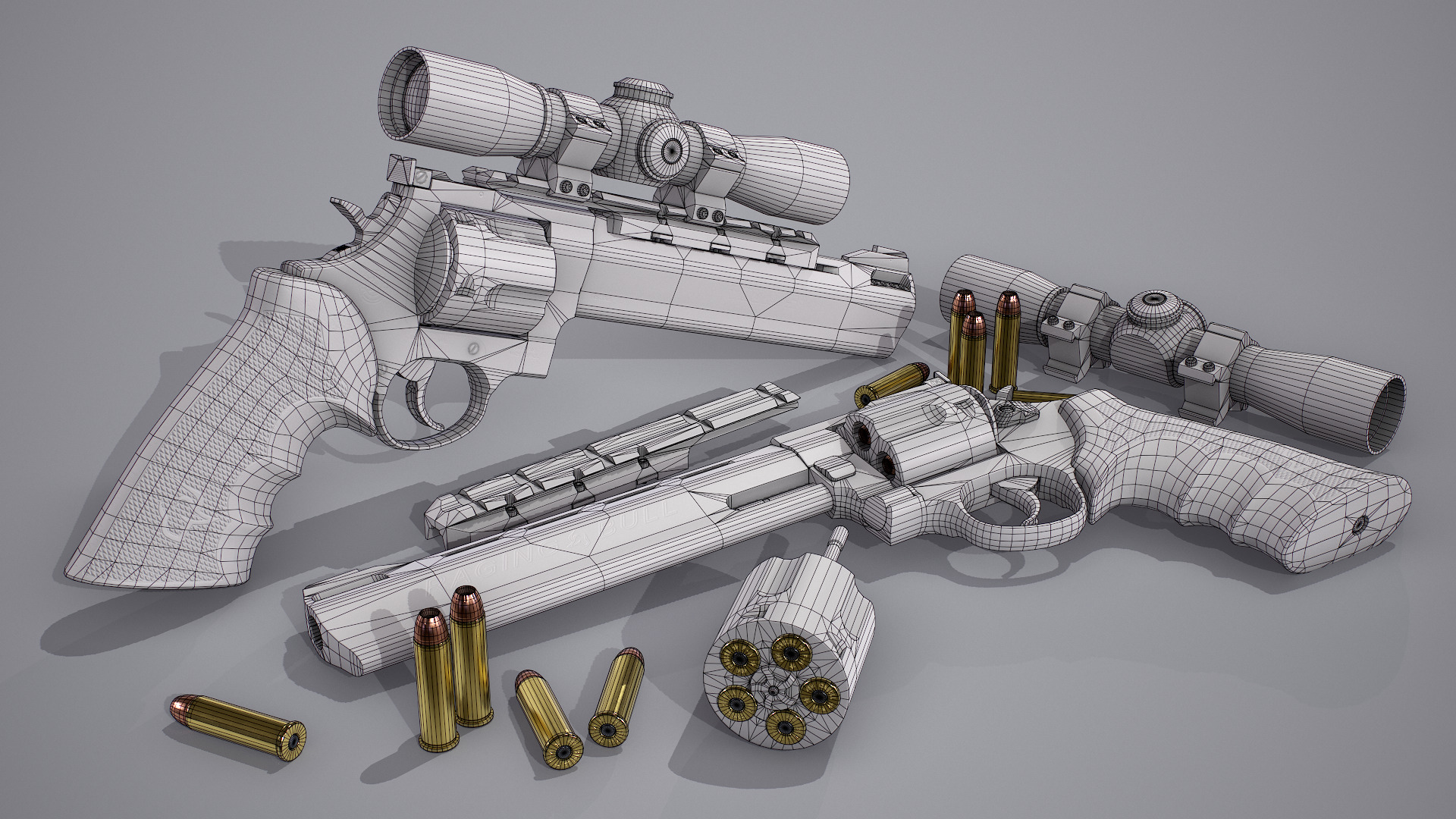 Taurus Raging Bull Low-poly 3D model_24