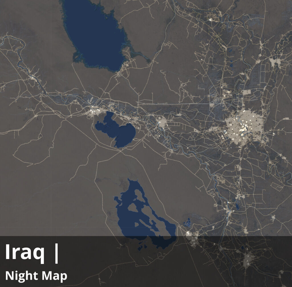 Iraq Satellite Night 9k High resolution Maps and masks Texture_3