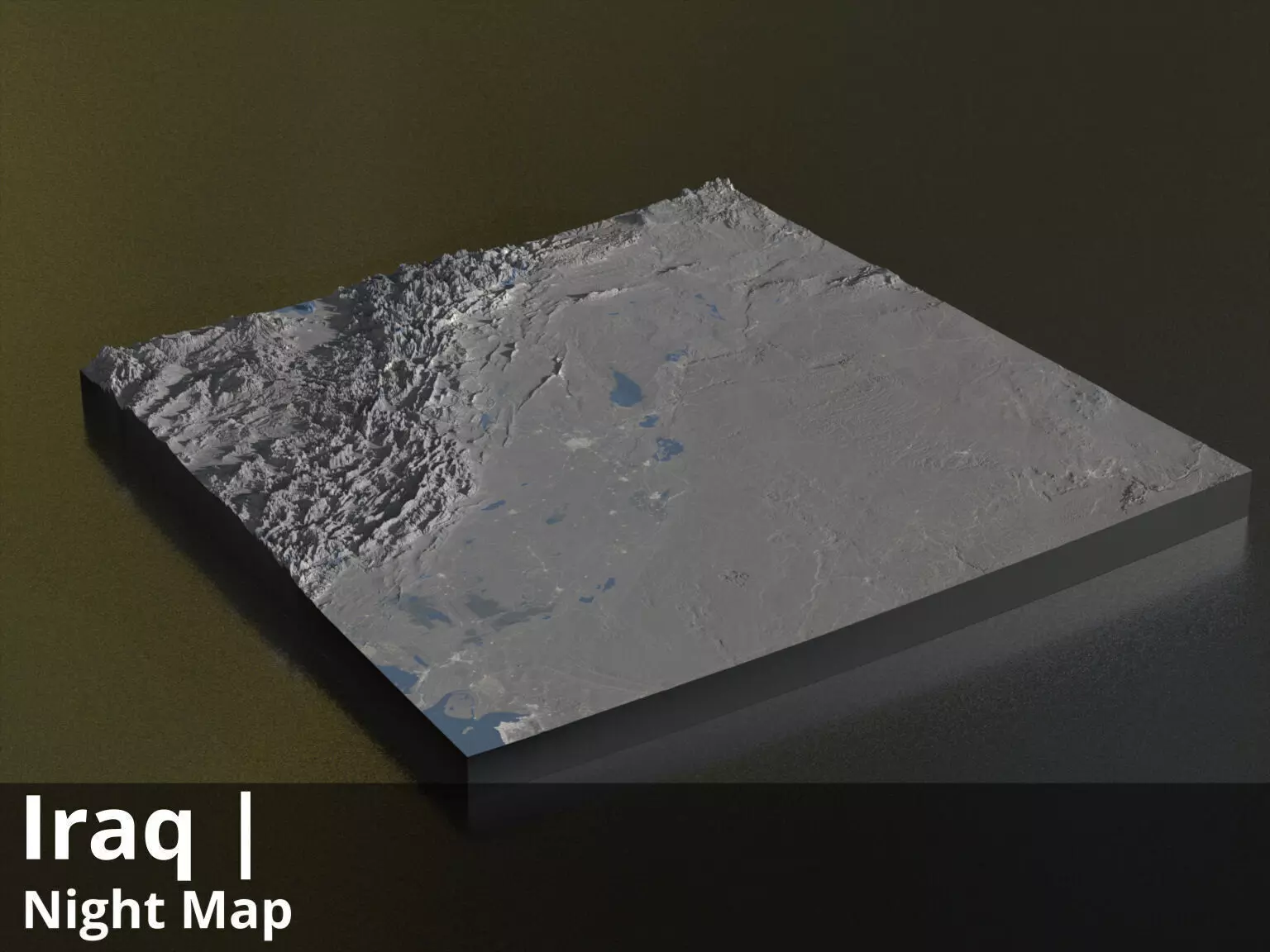 Iraq Satellite Night 9k High resolution Maps and masks Texture_0