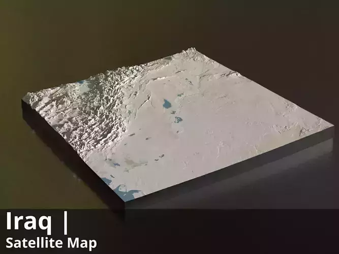 Iraq Satellite Day 9k High resolution Maps and masks