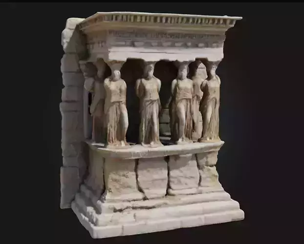 Caryatid Porch Replica  Grace and Strength in Stone 3D model