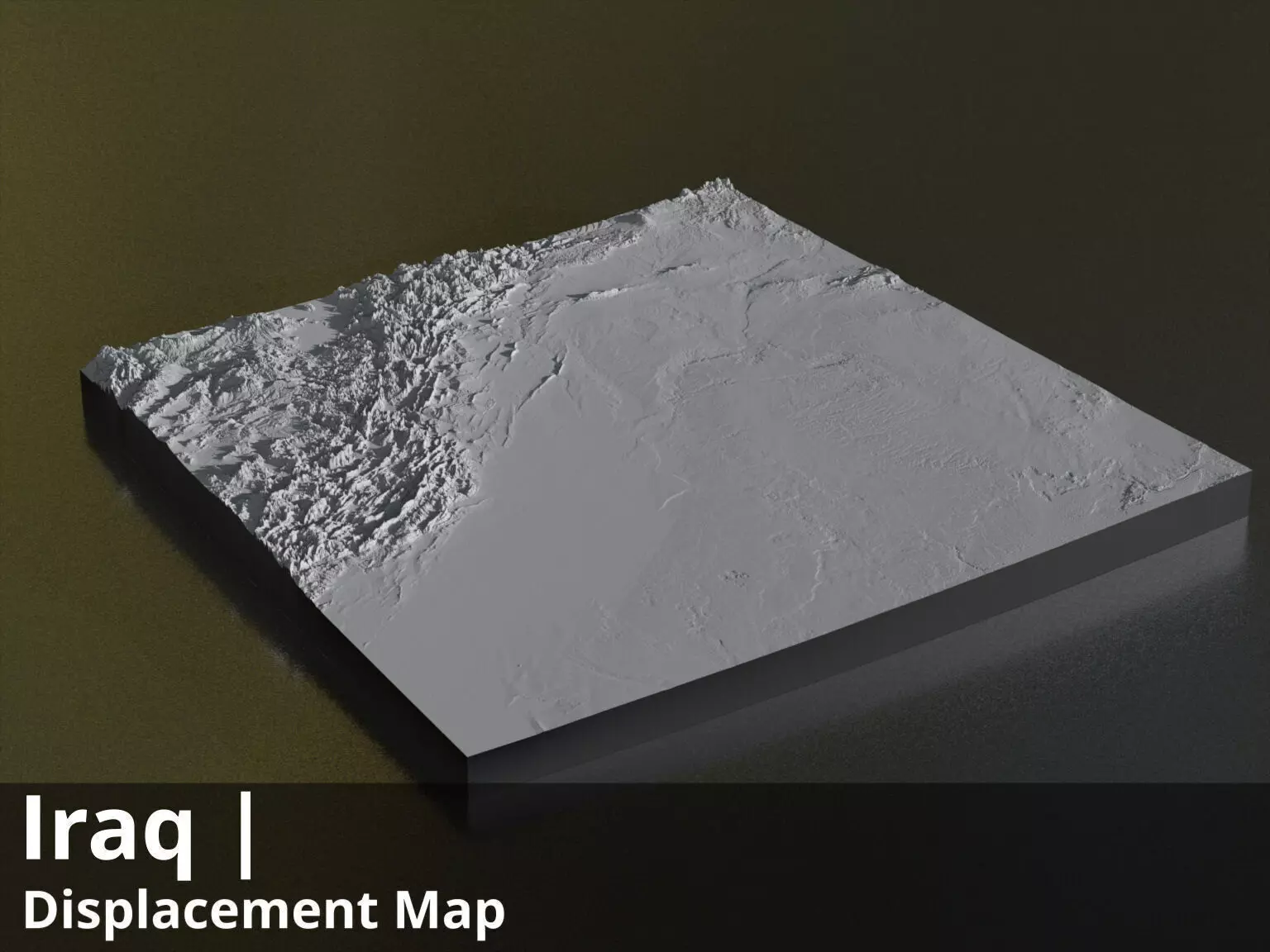 Iraq FBX 3D printable mesh Displacement 9k High resolution Maps Texture_0