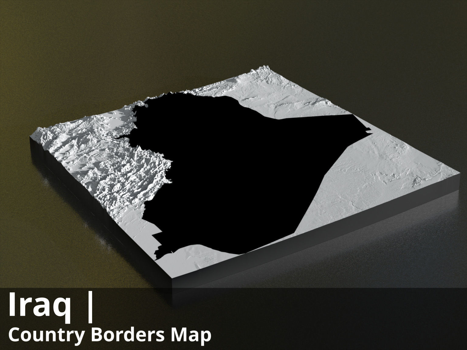Iraq FBX 3D printable mesh Displacement 9k High resolution Maps Texture_1