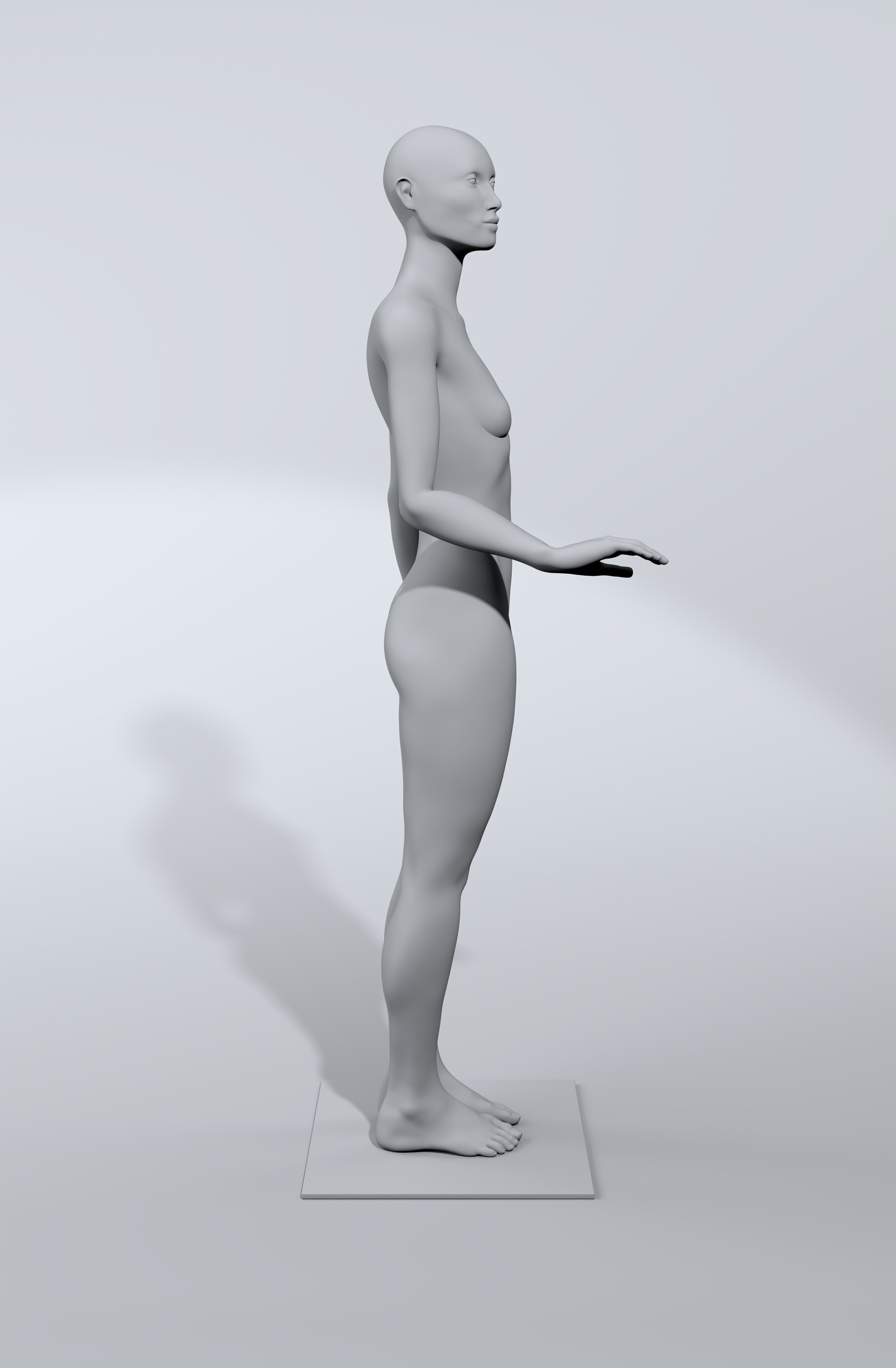 luxury female fashion mannequin bundle Low-poly 3D model_45