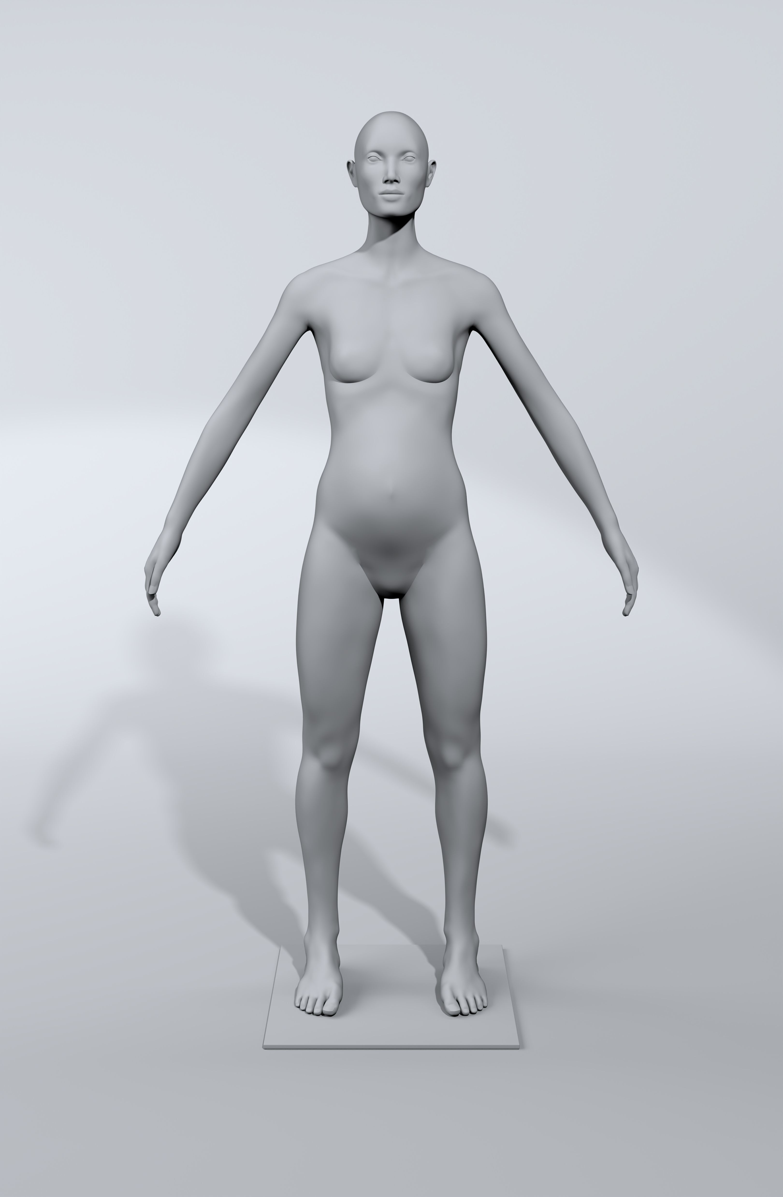luxury female fashion mannequin bundle Low-poly 3D model_25
