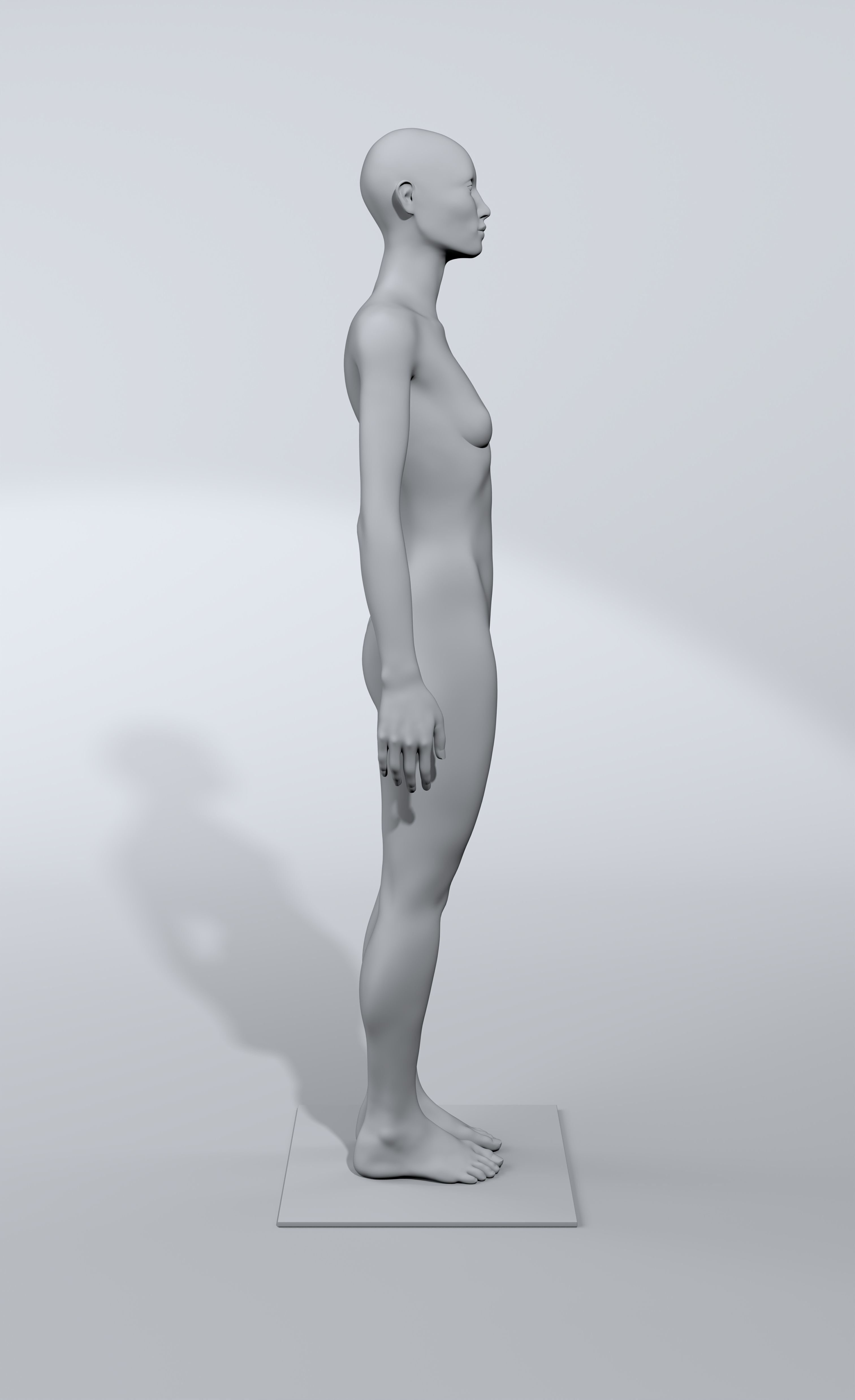 luxury female fashion mannequin bundle Low-poly 3D model_4