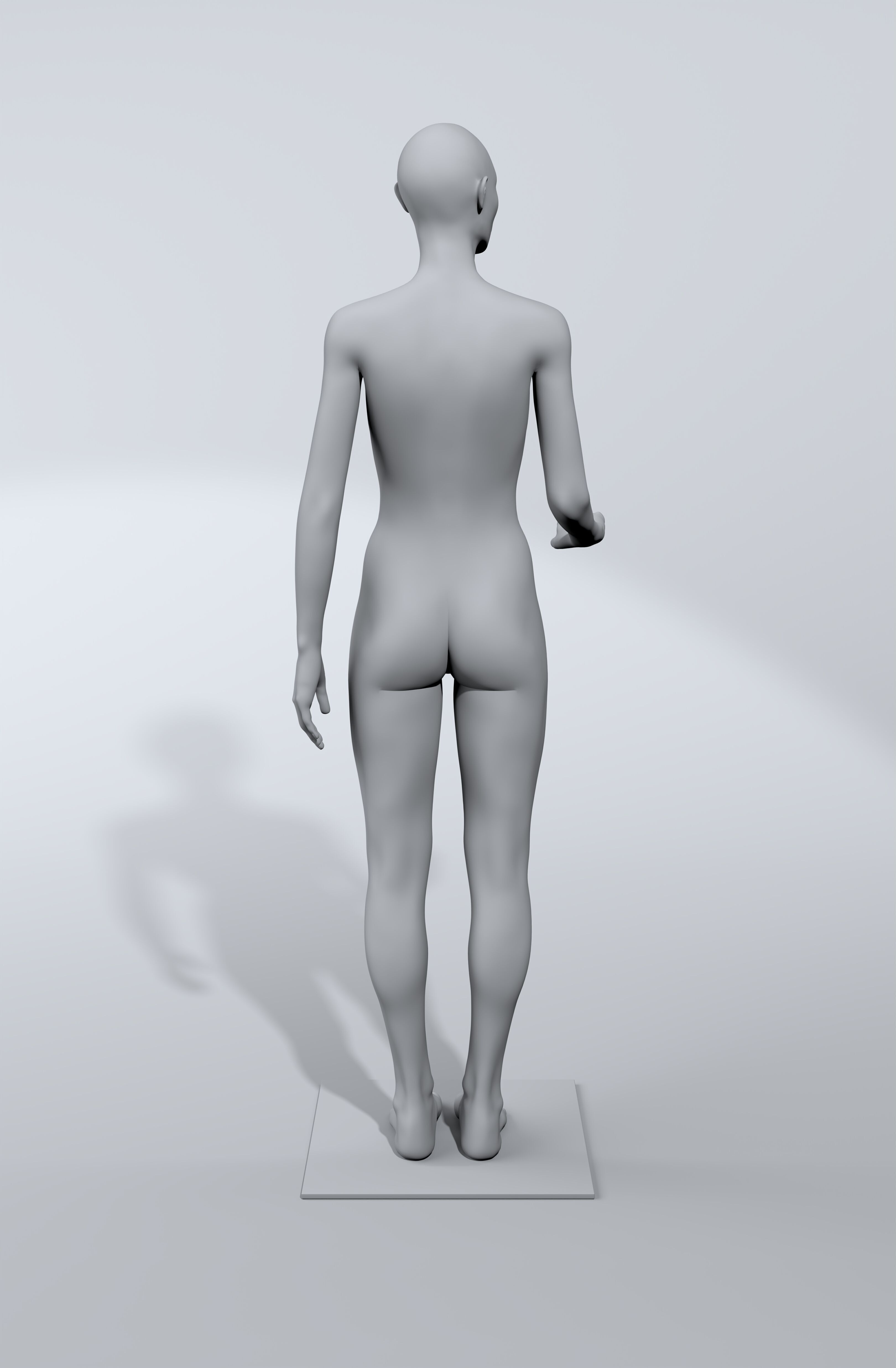 luxury female fashion mannequin bundle Low-poly 3D model_44