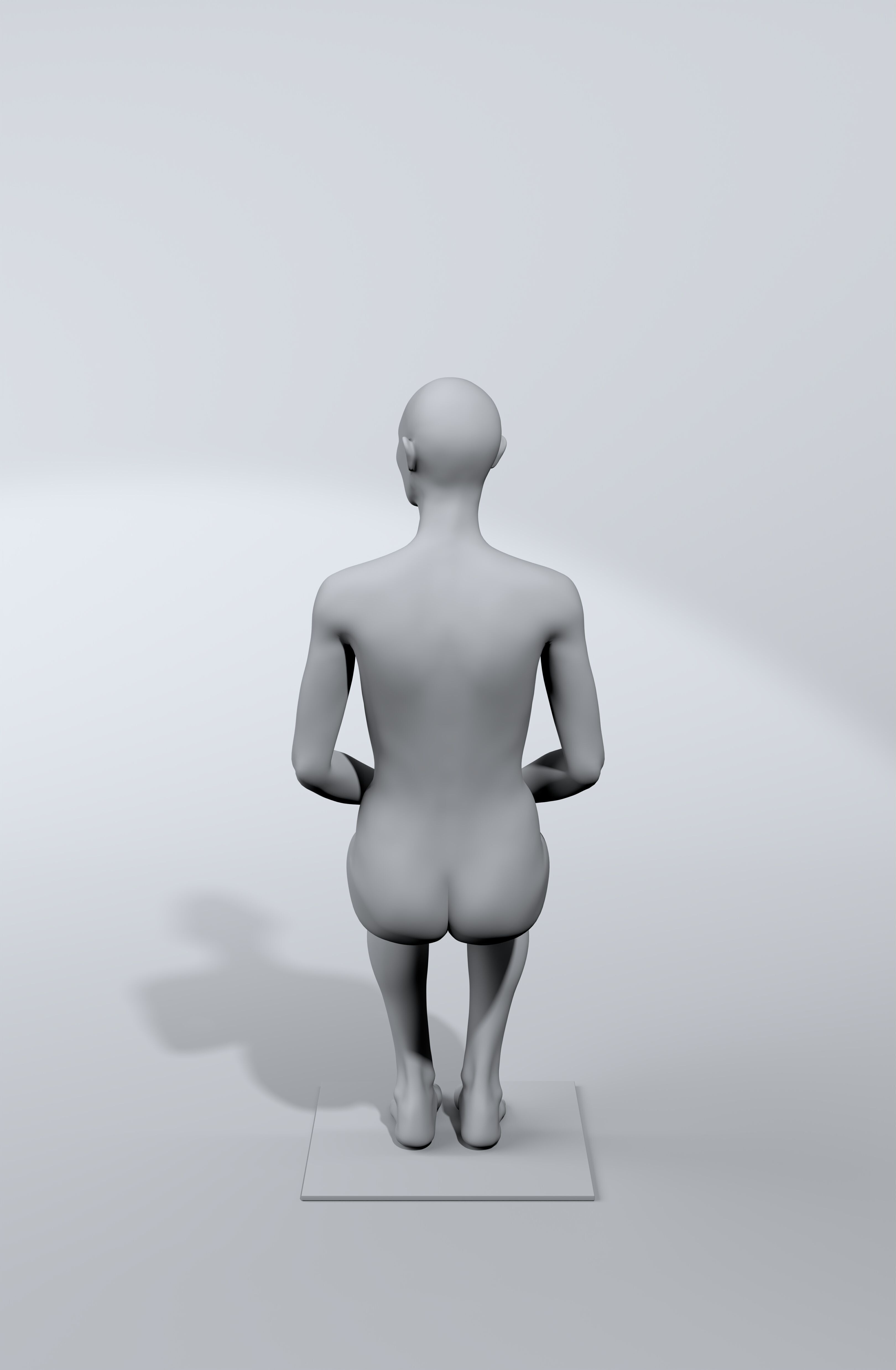 luxury female fashion mannequin bundle Low-poly 3D model_48