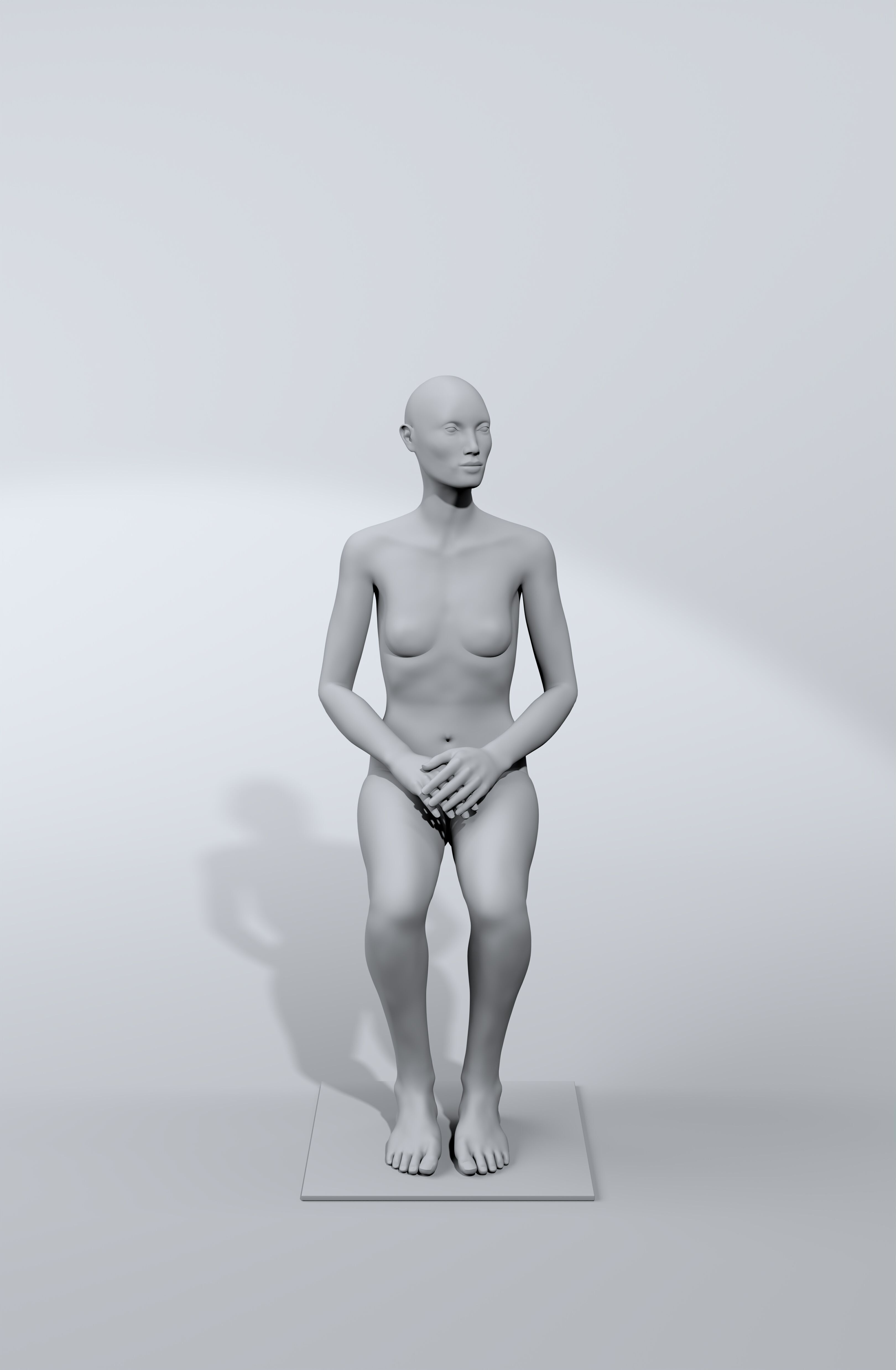 luxury female fashion mannequin bundle Low-poly 3D model_46