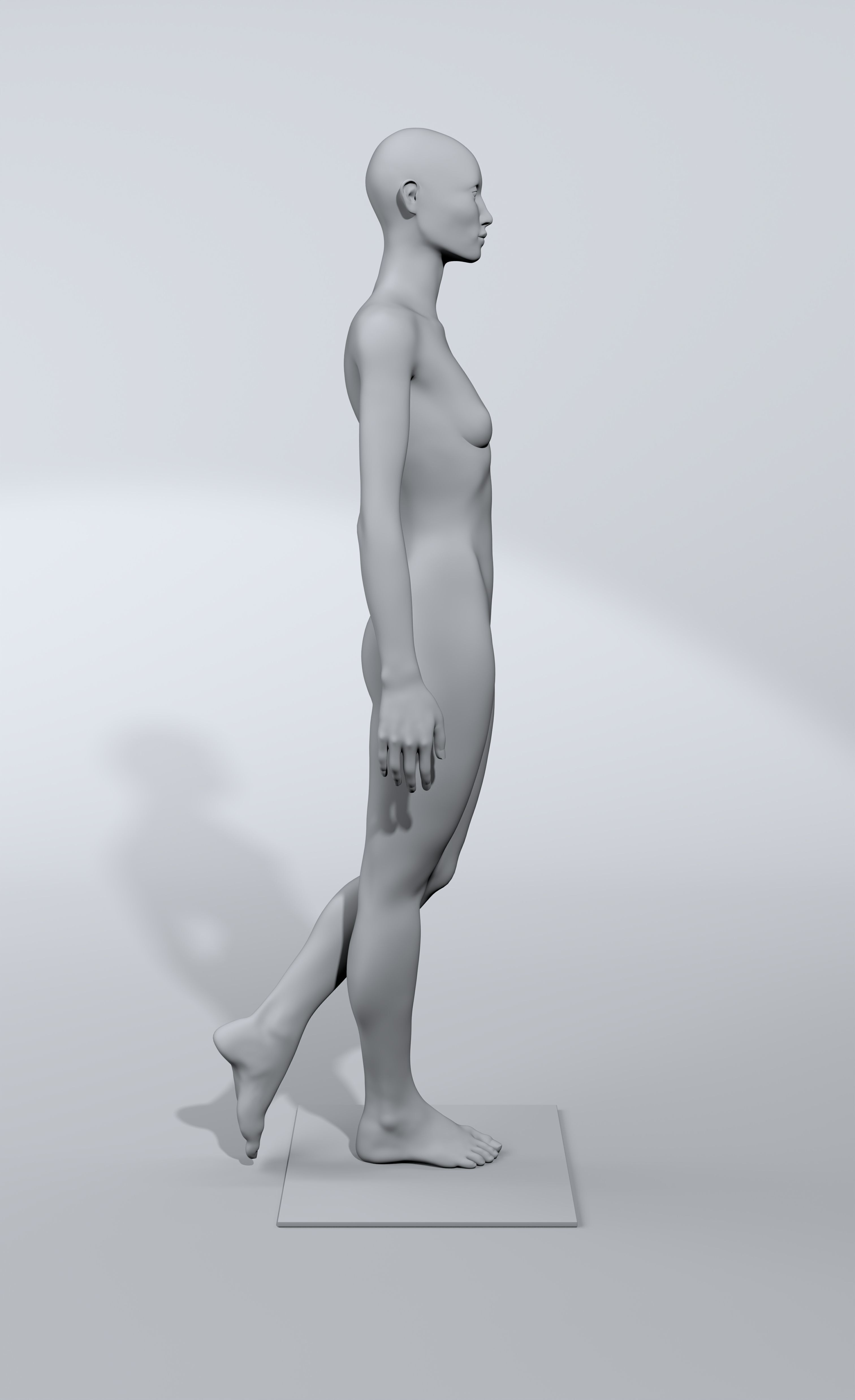 luxury female fashion mannequin bundle Low-poly 3D model_13