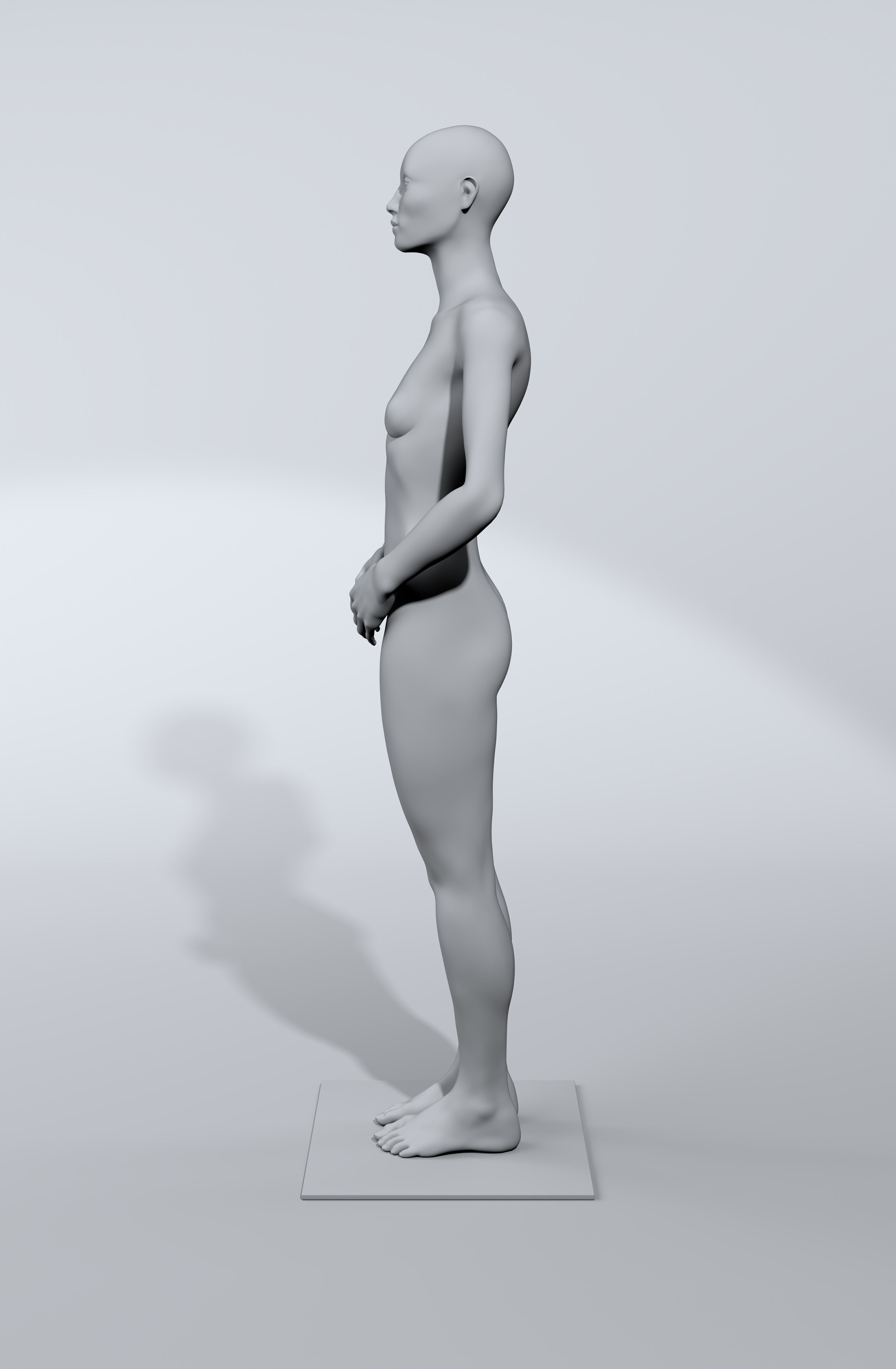 luxury female fashion mannequin bundle Low-poly 3D model_18