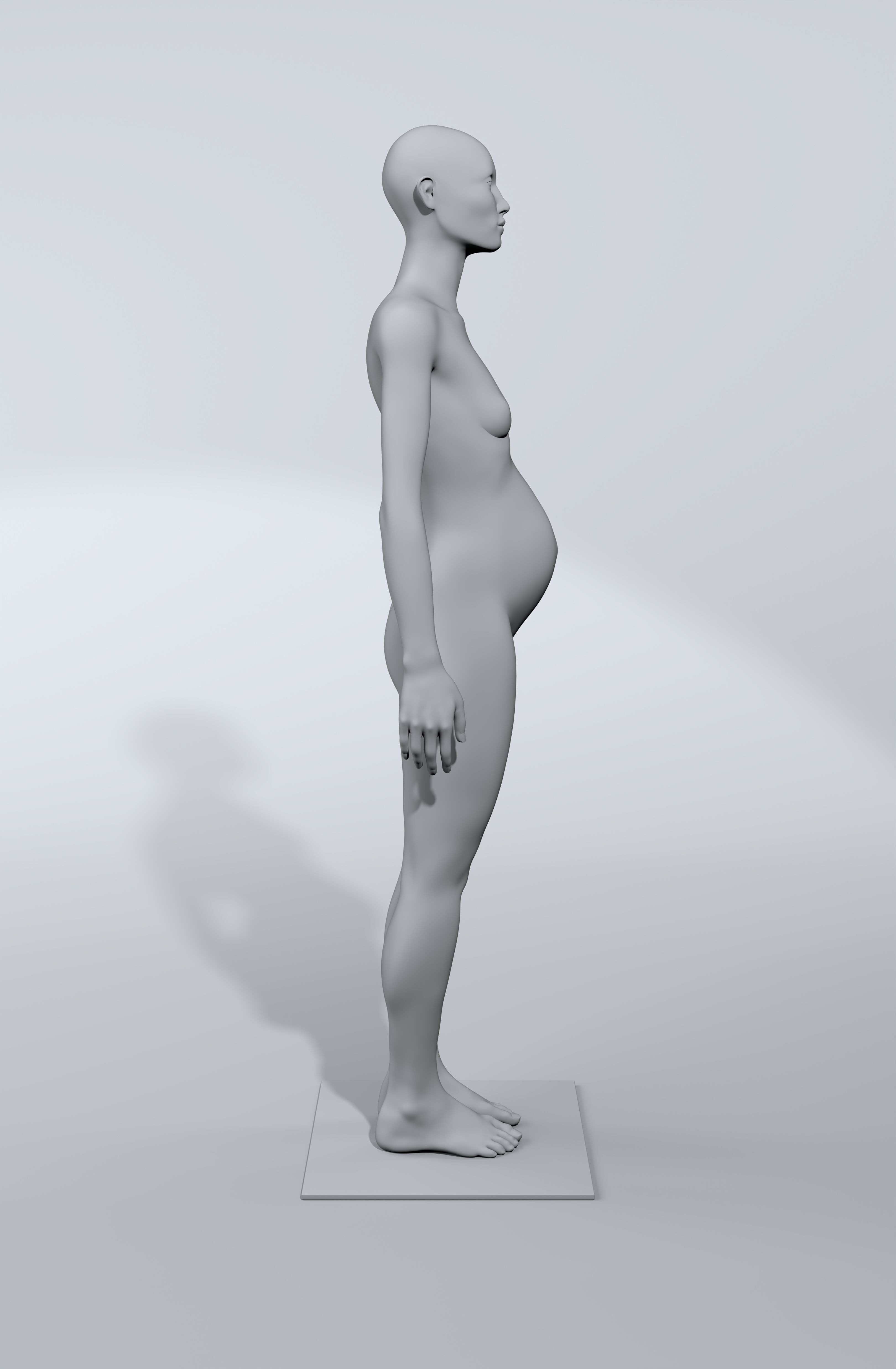 luxury female fashion mannequin bundle Low-poly 3D model_24