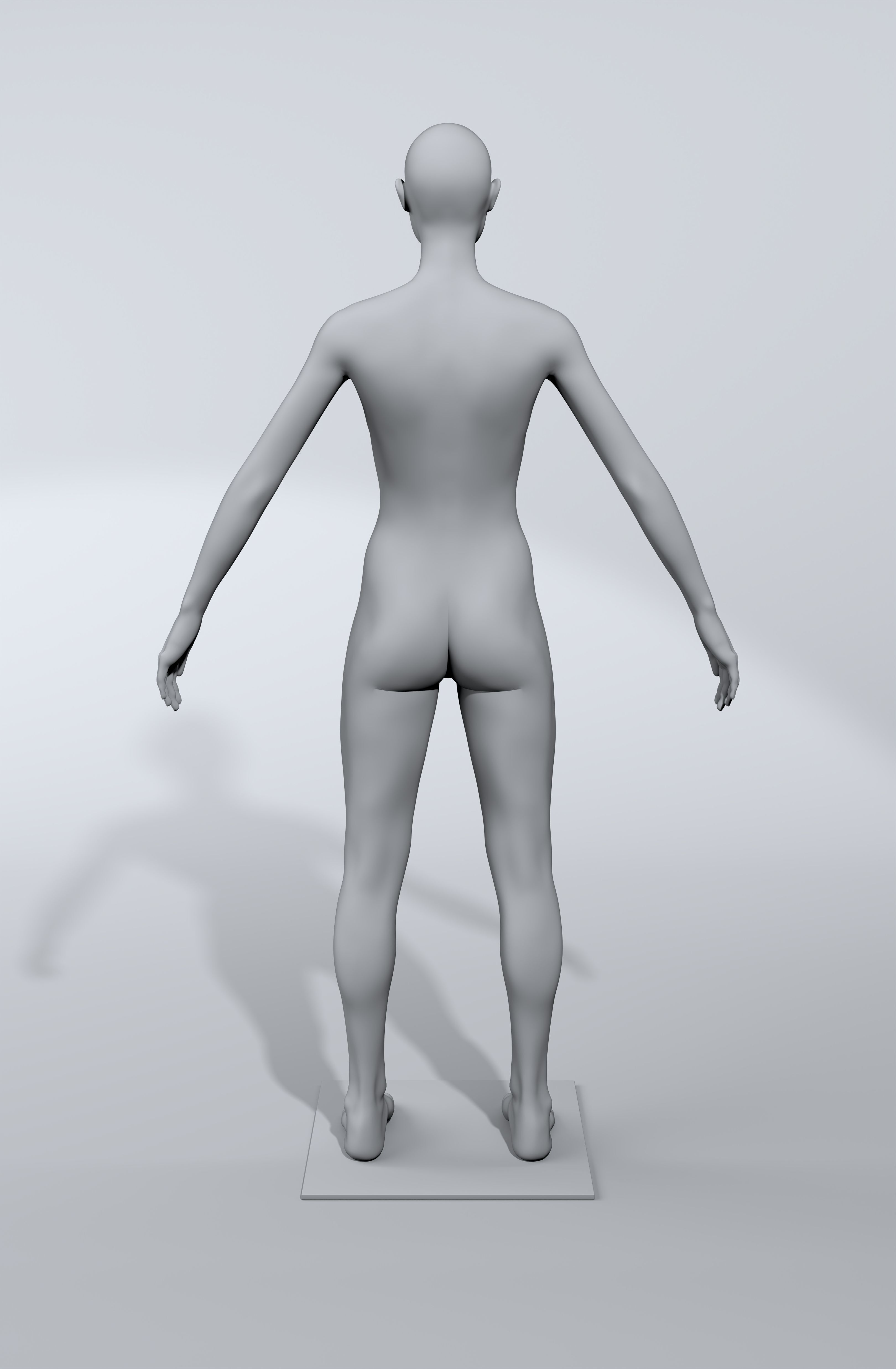 luxury female fashion mannequin bundle Low-poly 3D model_8