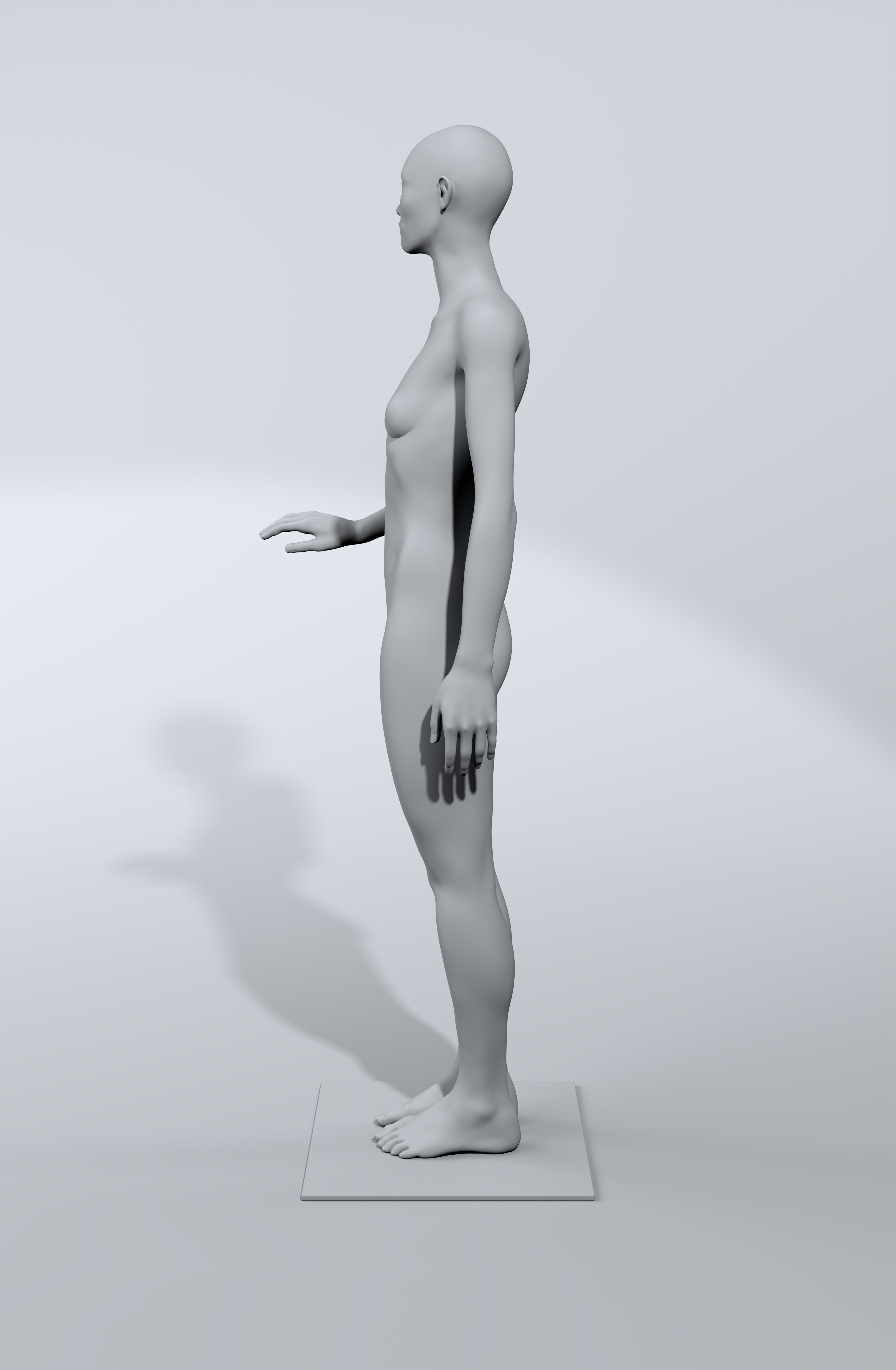 luxury female fashion mannequin bundle Low-poly 3D model_43