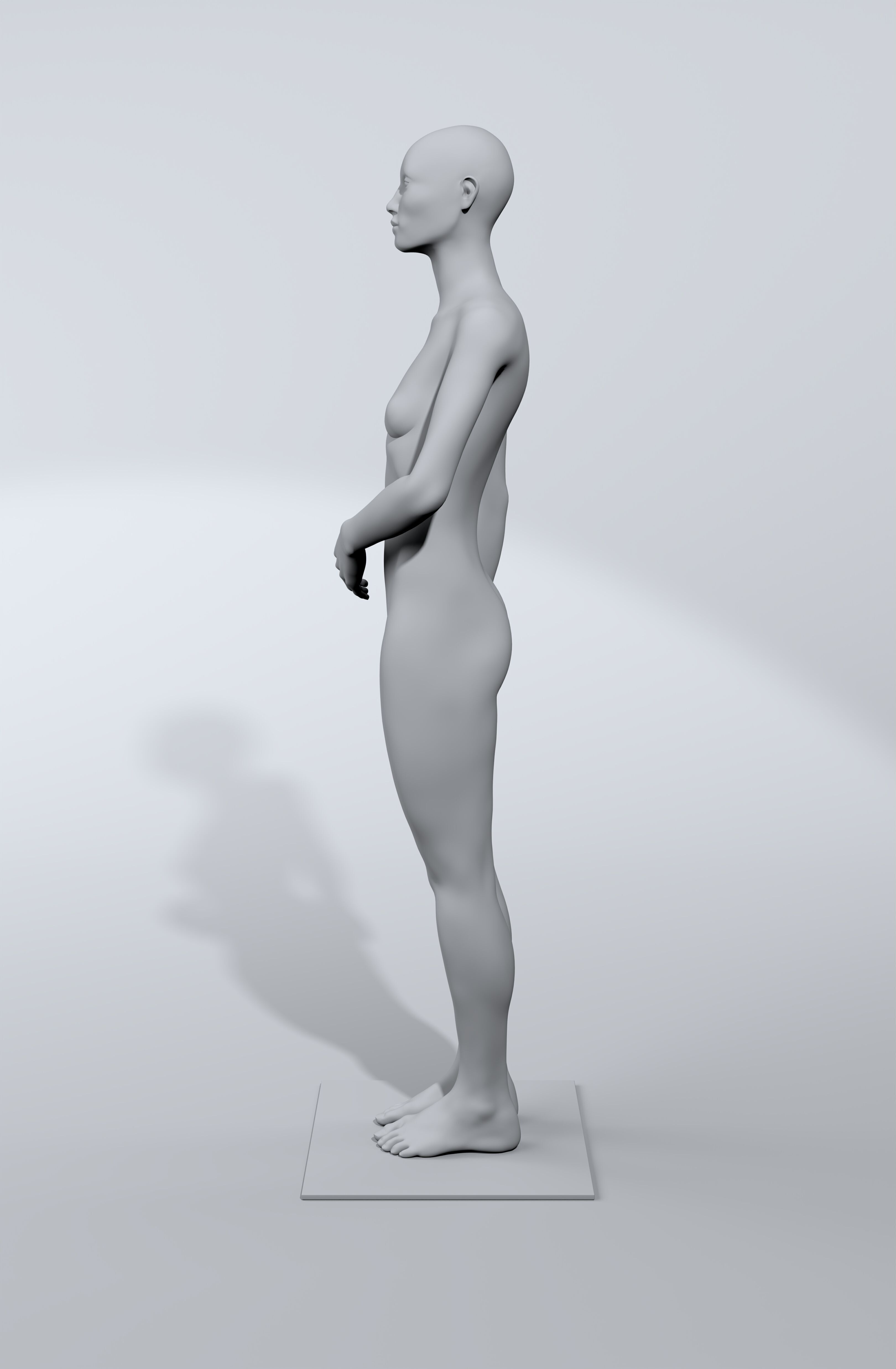 luxury female fashion mannequin bundle Low-poly 3D model_39