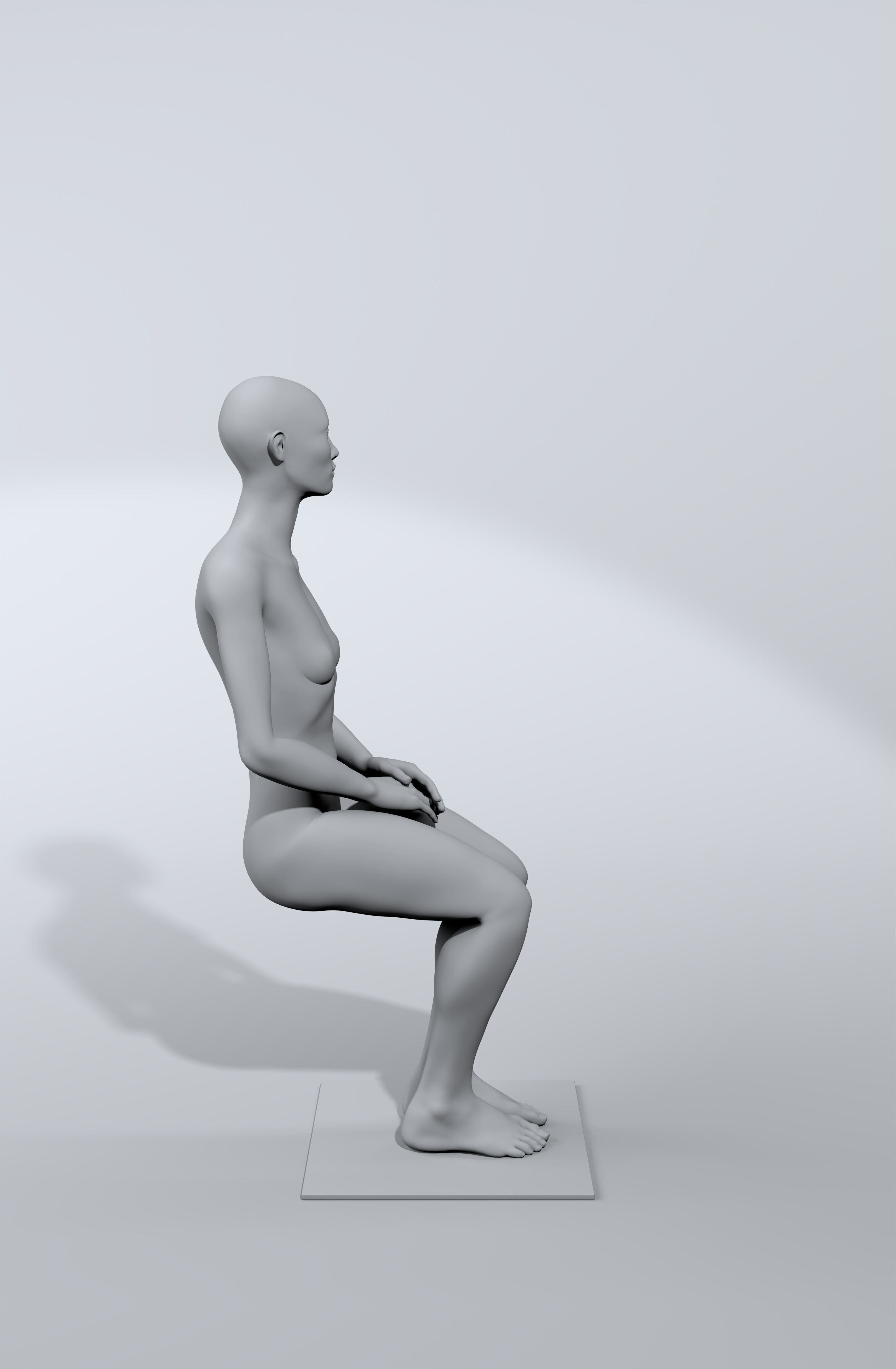 luxury female fashion mannequin bundle Low-poly 3D model_49