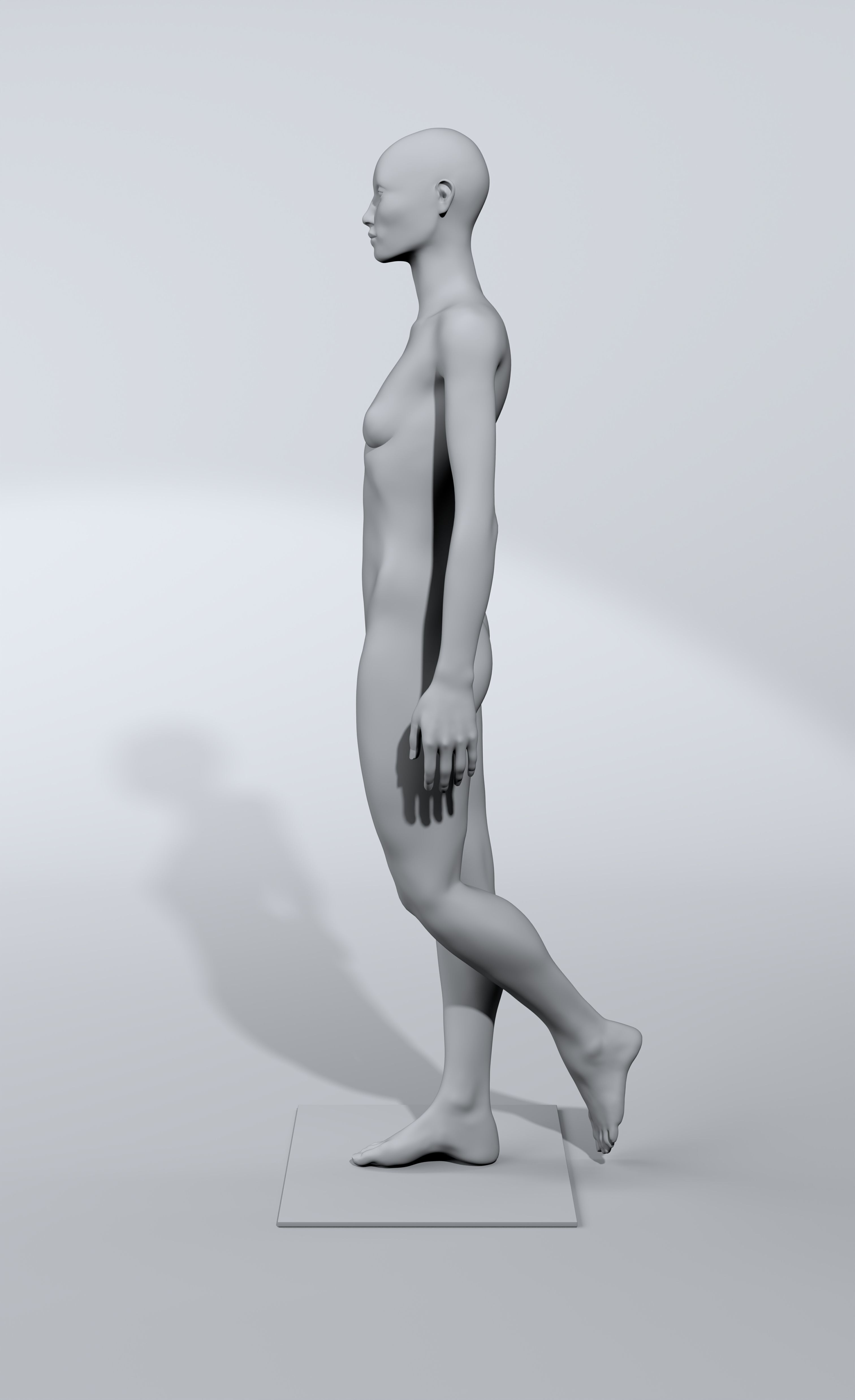 luxury female fashion mannequin bundle Low-poly 3D model_11