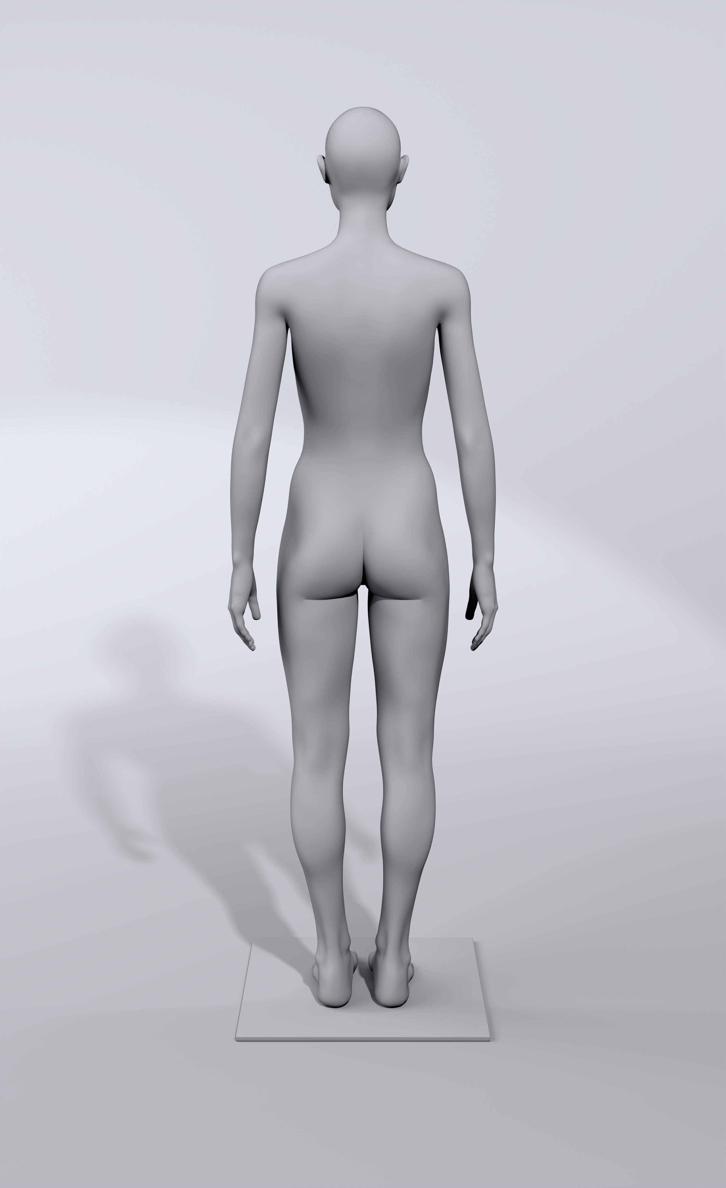 luxury female fashion mannequin bundle Low-poly 3D model_23