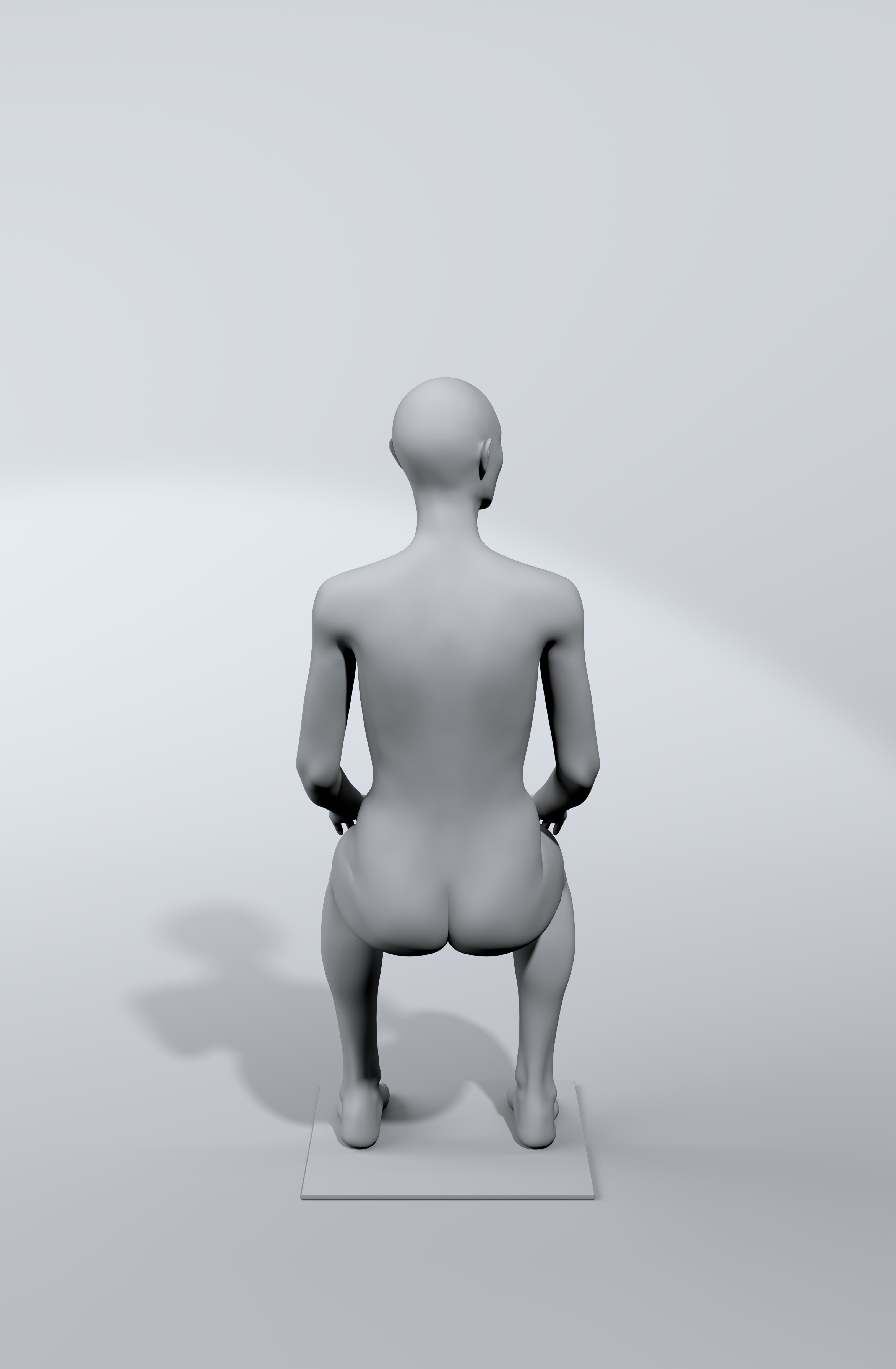 luxury female fashion mannequin bundle Low-poly 3D model_36