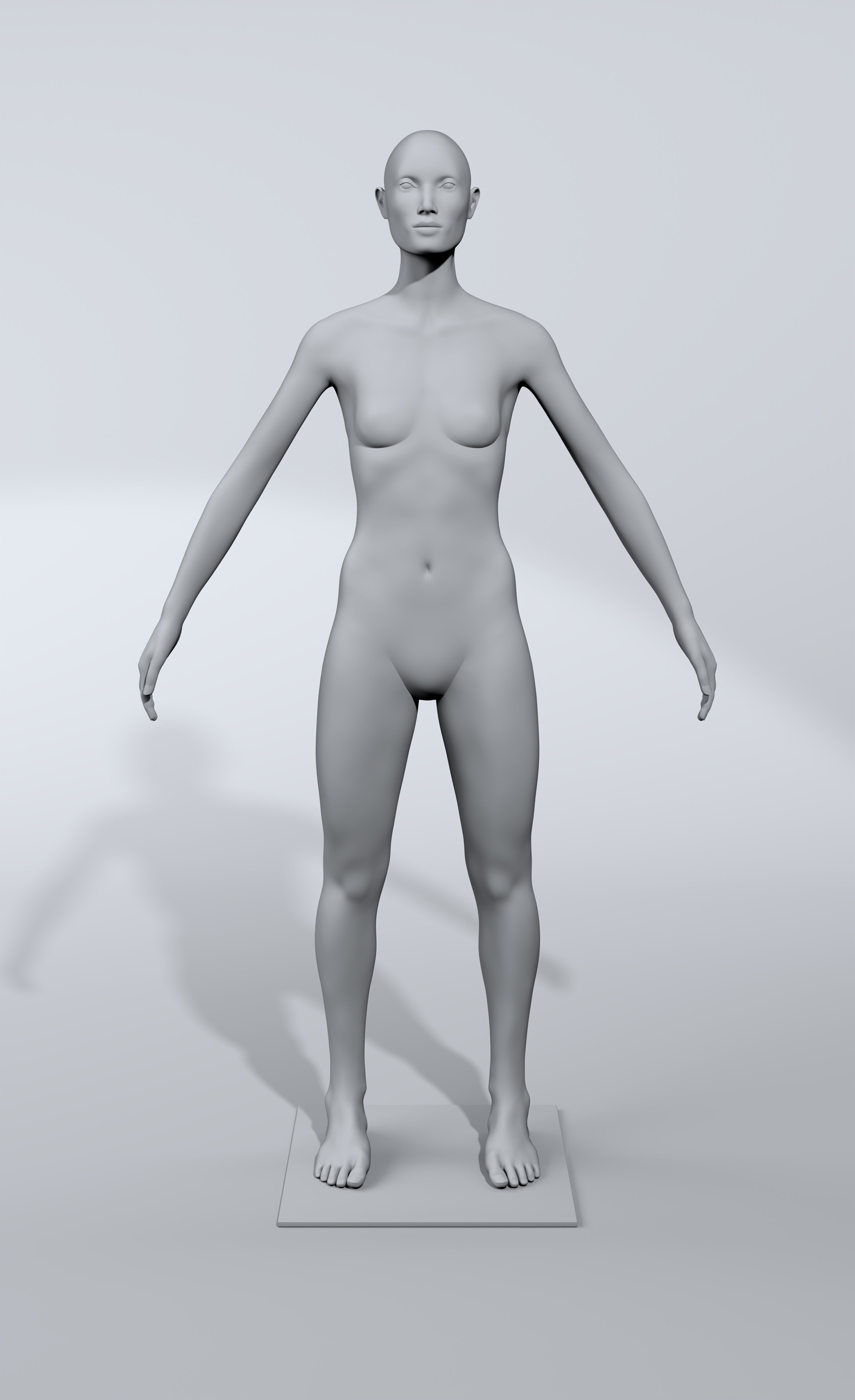 luxury female fashion mannequin bundle Low-poly 3D model_7