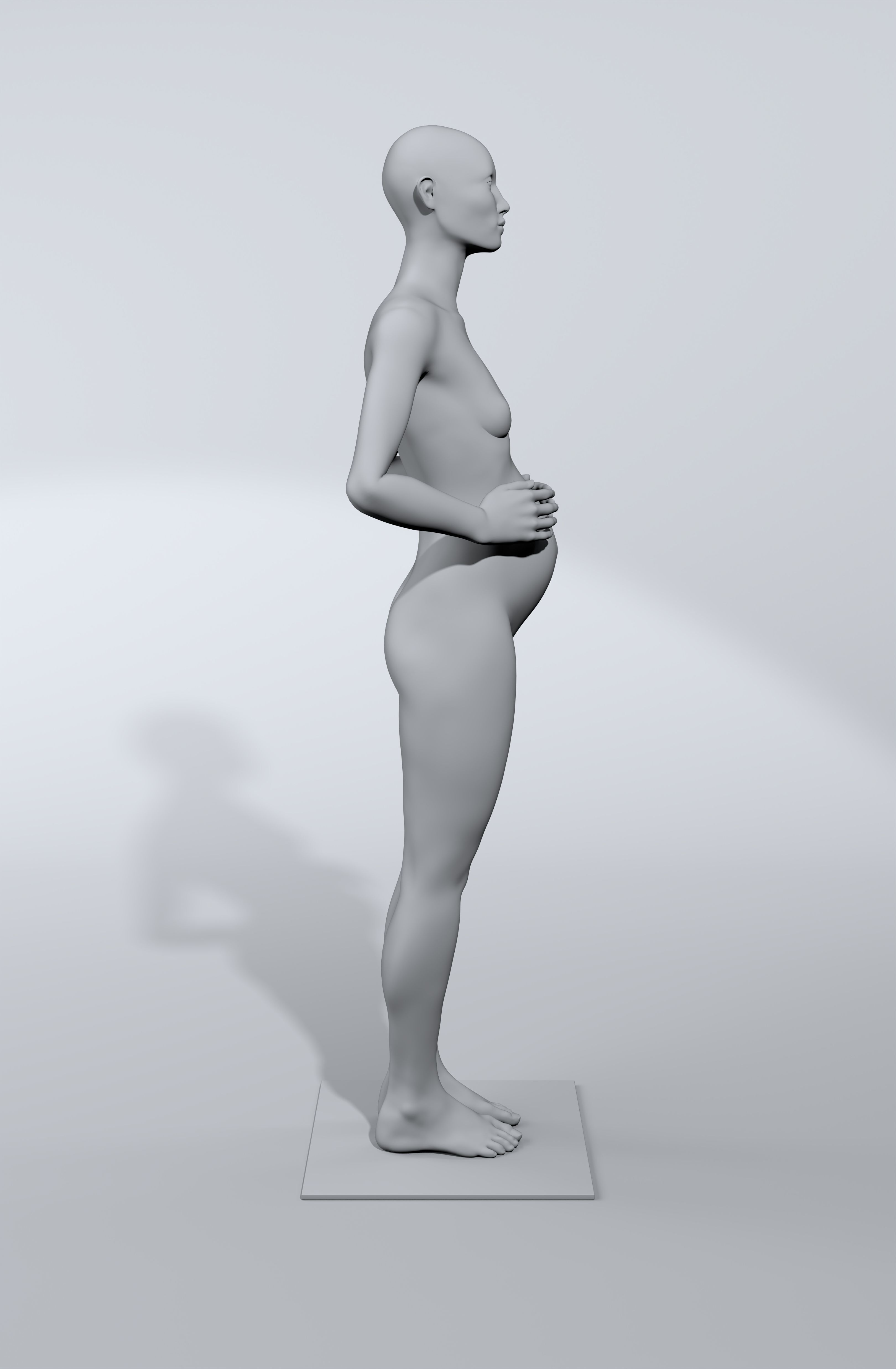 luxury female fashion mannequin bundle Low-poly 3D model_32