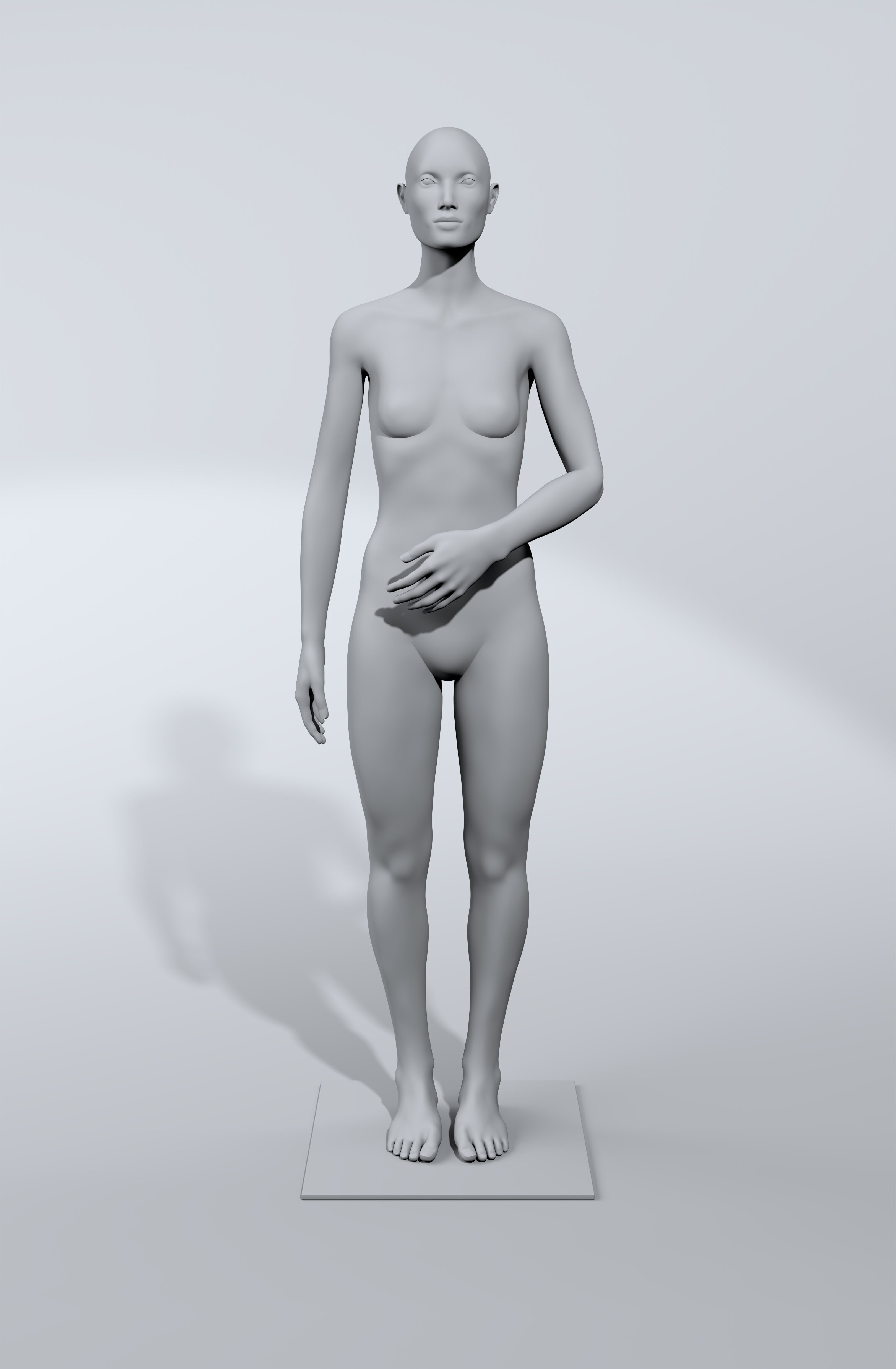 luxury female fashion mannequin bundle Low-poly 3D model_38