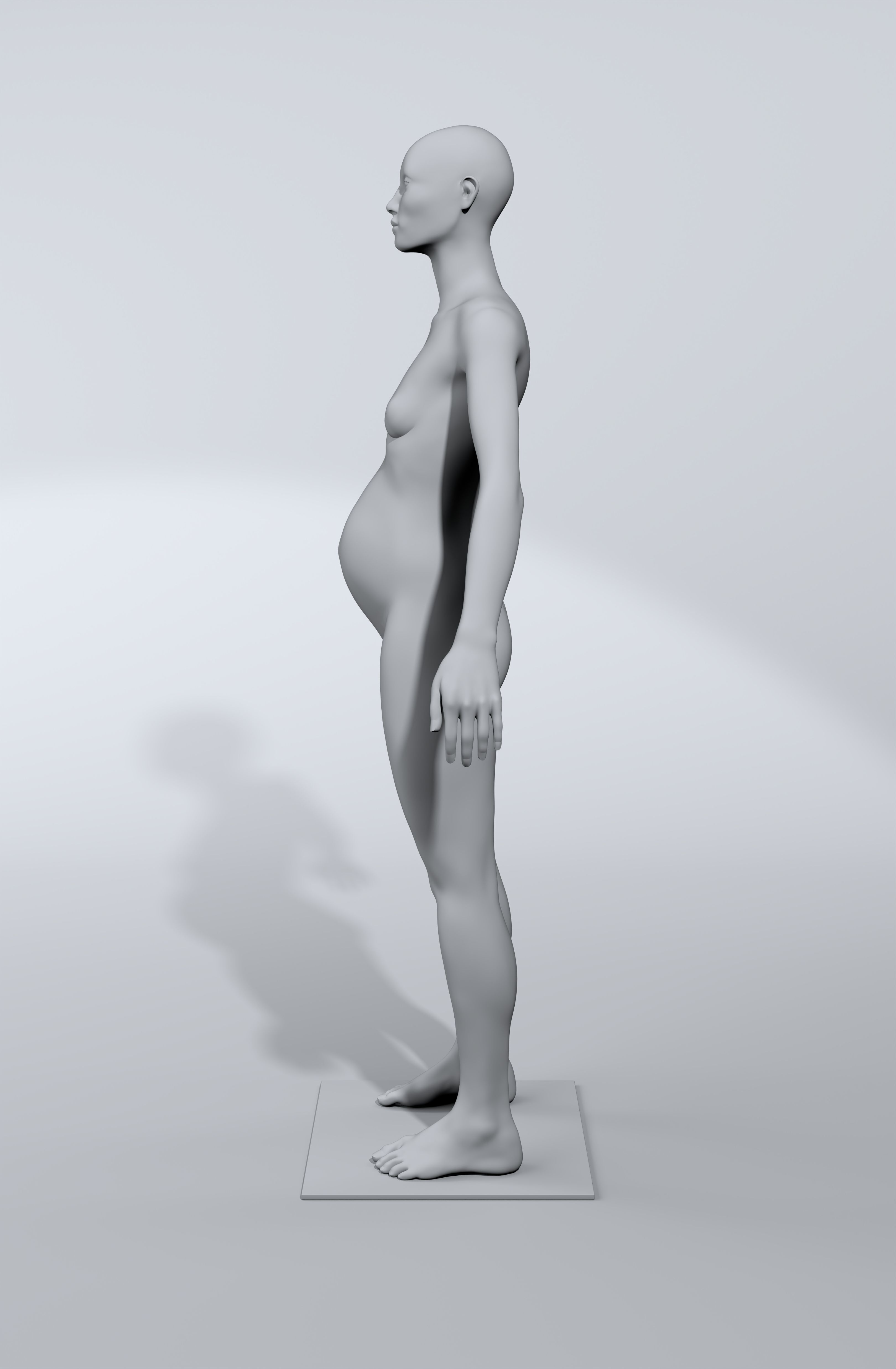 luxury female fashion mannequin bundle Low-poly 3D model_26