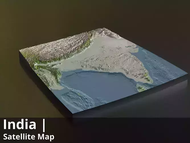 India Satellite Day 12k High resolution Maps and masks