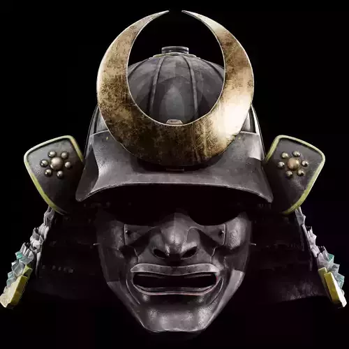 GHOST OF TSUSHIMA - MEMPO and SAMURAI HELMET SET - FAN ART PRINT 3D print model