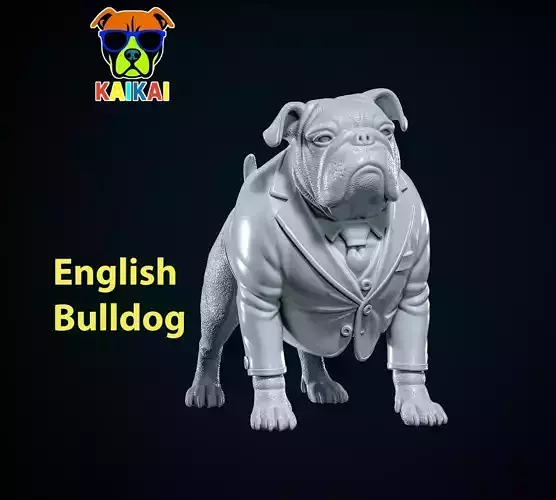 English bulldog fashion - Bulldog urban vibes decor 3D print model