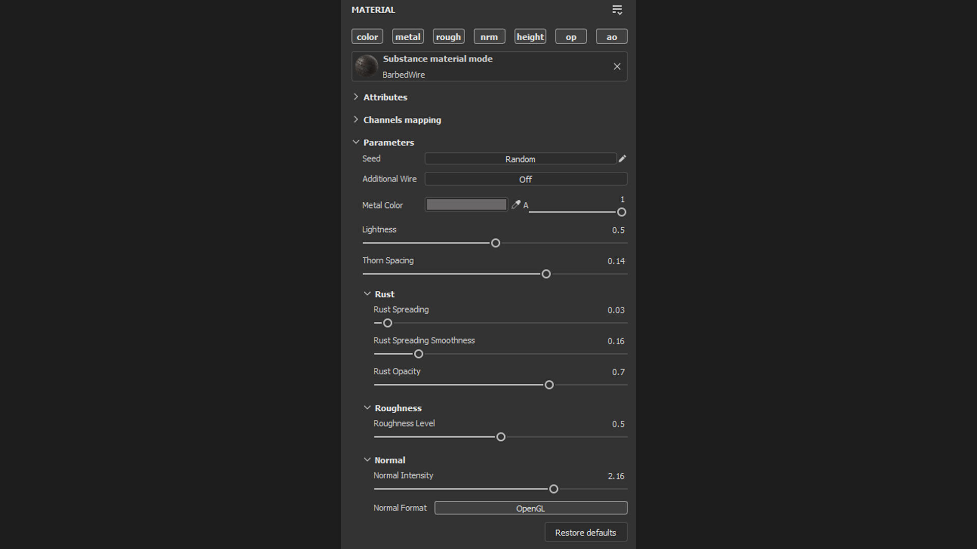Seamless Barbed Wire Substance material and textures Texture_1