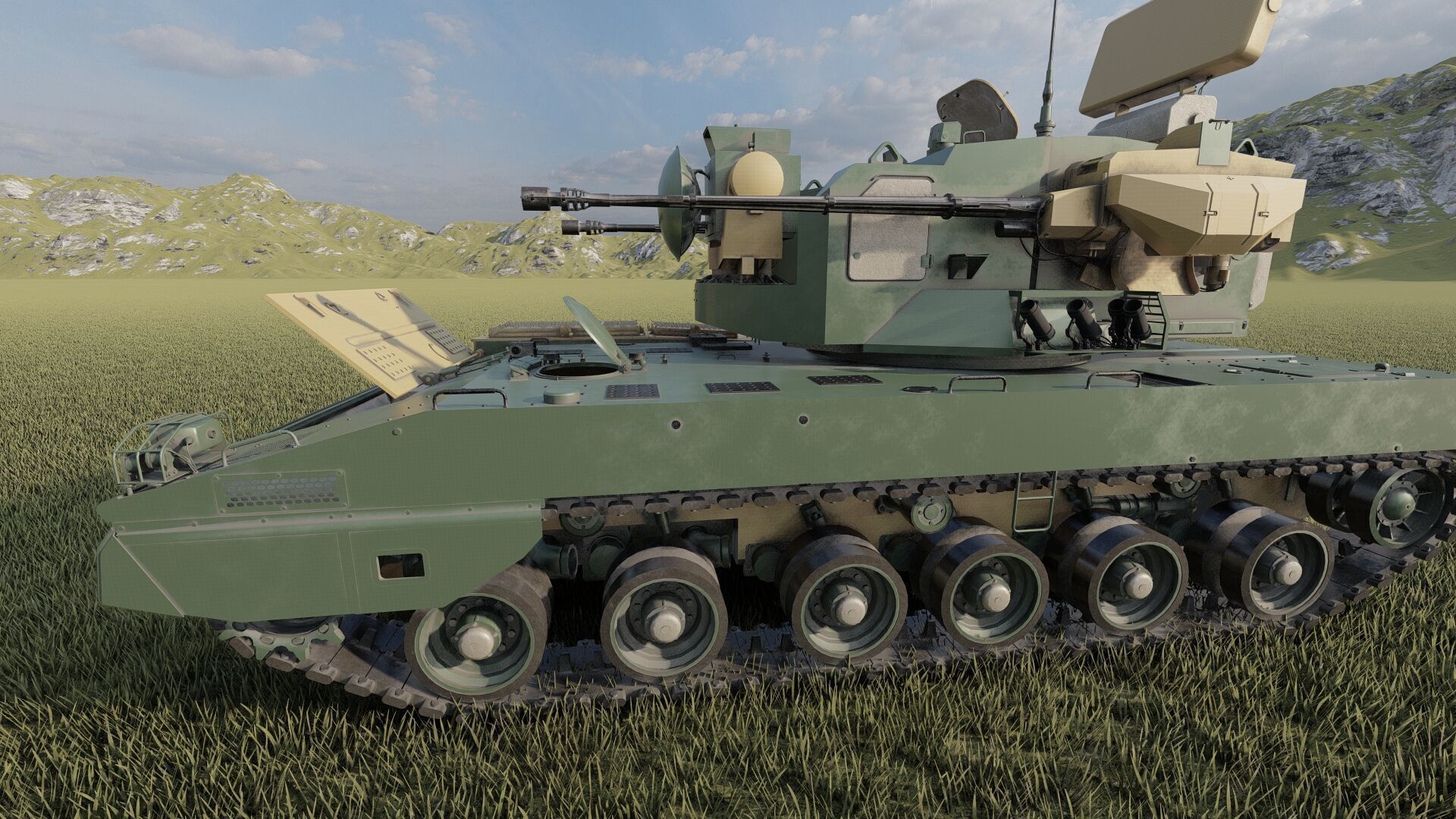 PGZ-09 - Type 09 self-propelled anti-aircraft artillery 3D model_7