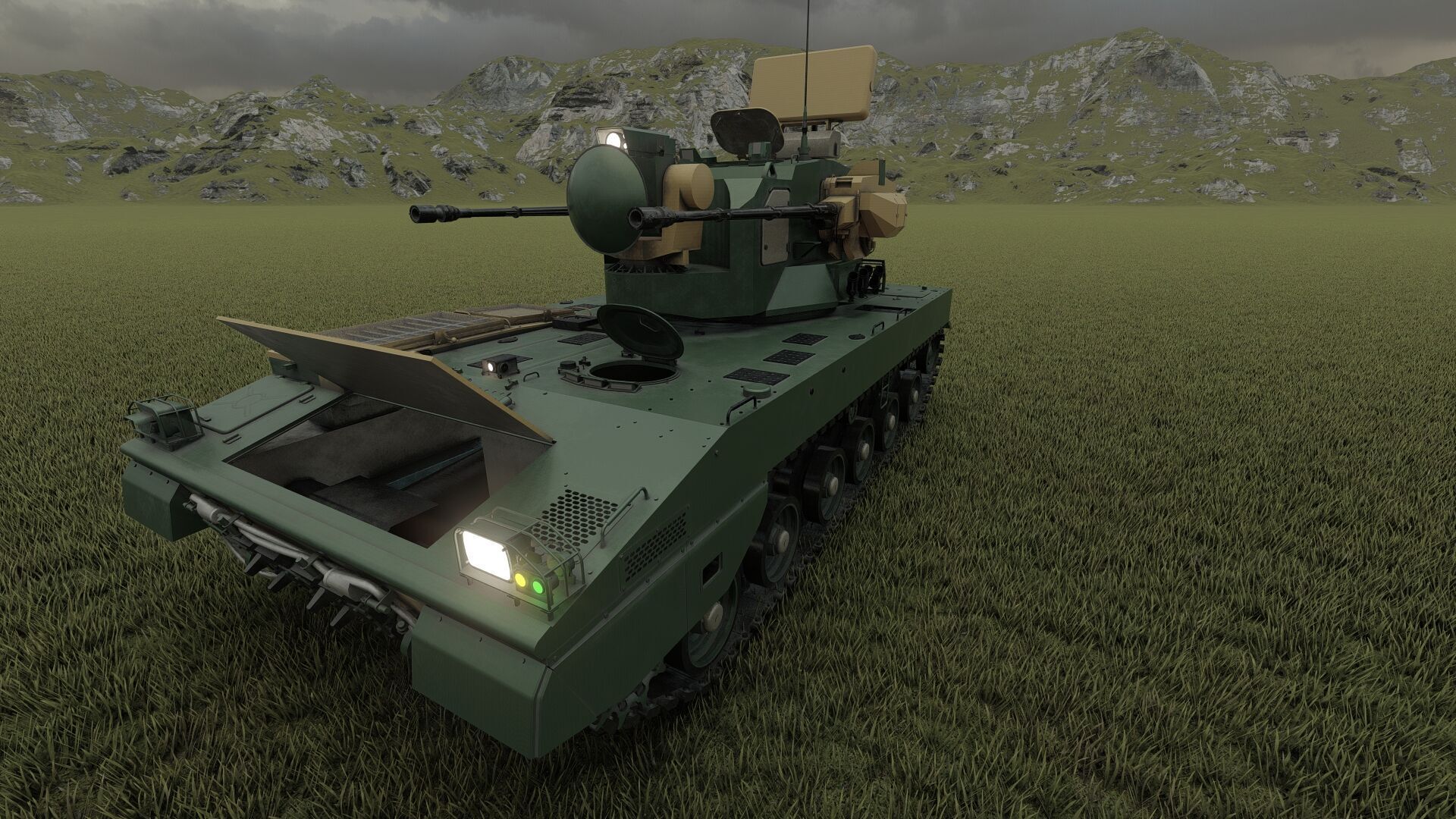 PGZ-09 - Type 09 self-propelled anti-aircraft artillery 3D model_26