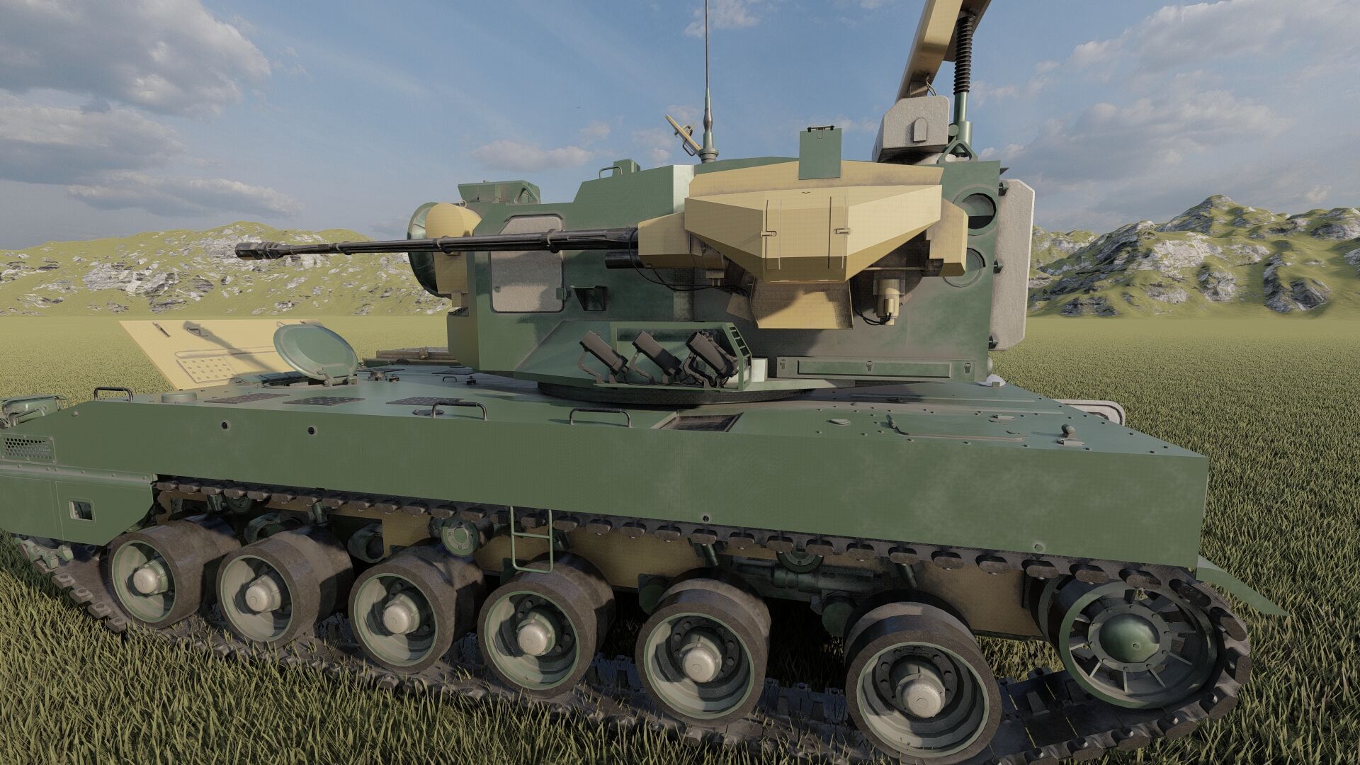 PGZ-09 - Type 09 self-propelled anti-aircraft artillery 3D model_8