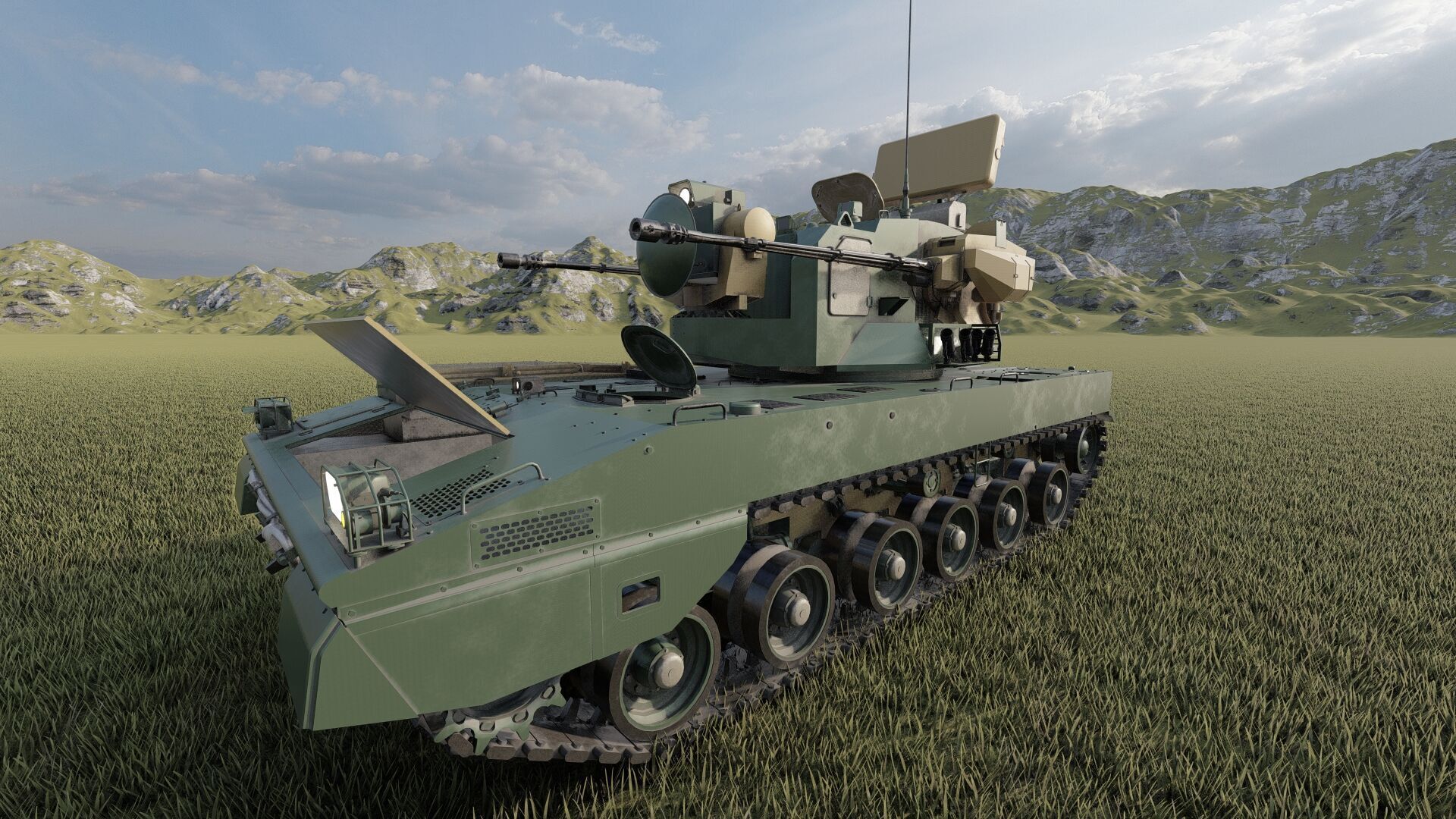 PGZ-09 - Type 09 self-propelled anti-aircraft artillery 3D model_6