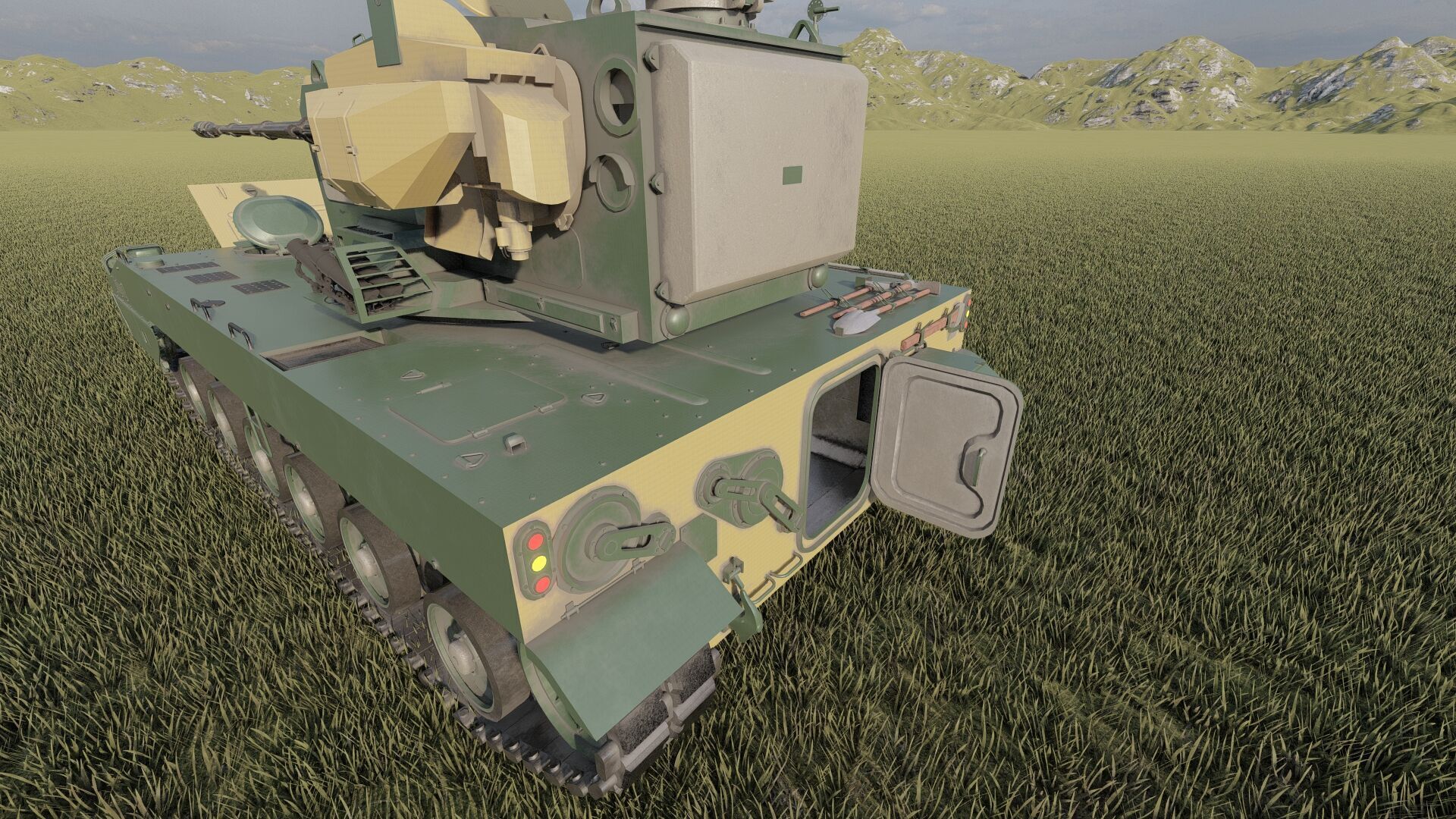 PGZ-09 - Type 09 self-propelled anti-aircraft artillery 3D model_9