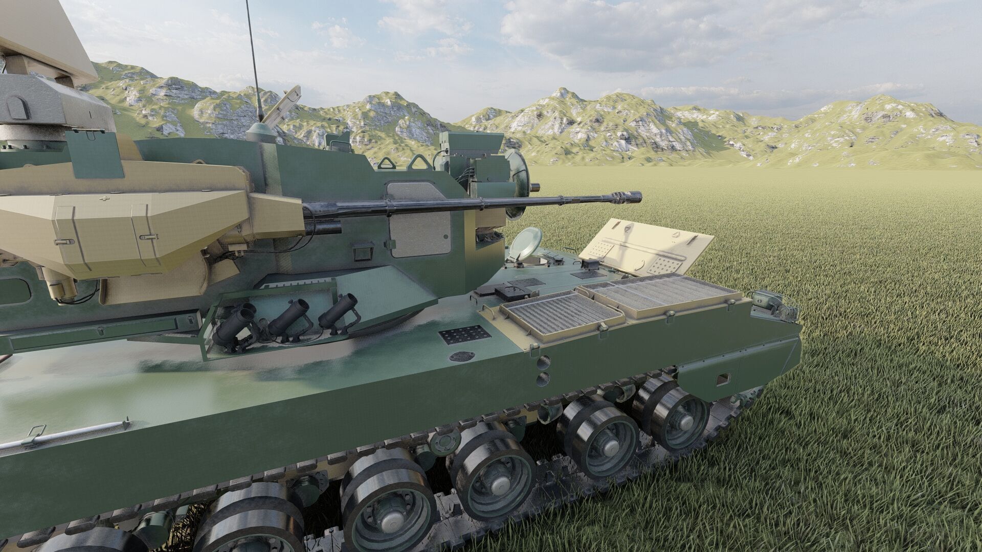 PGZ-09 - Type 09 self-propelled anti-aircraft artillery 3D model_13